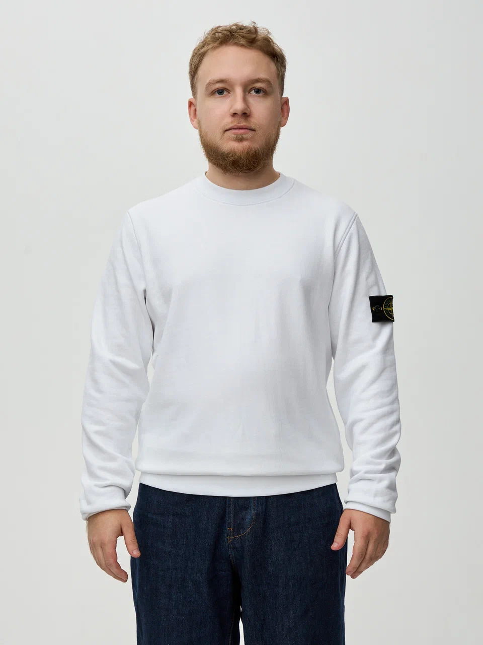Свитшот Stone Island белый 63051 (весна-лето) - цвет Белый