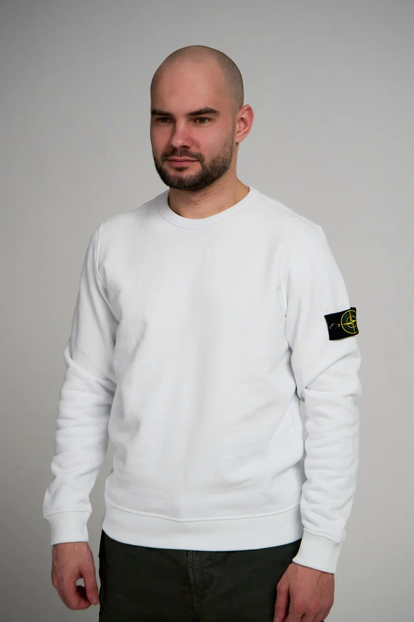 Свитшот Stone Island белый 63051 (весна-лето) - цвет Белый