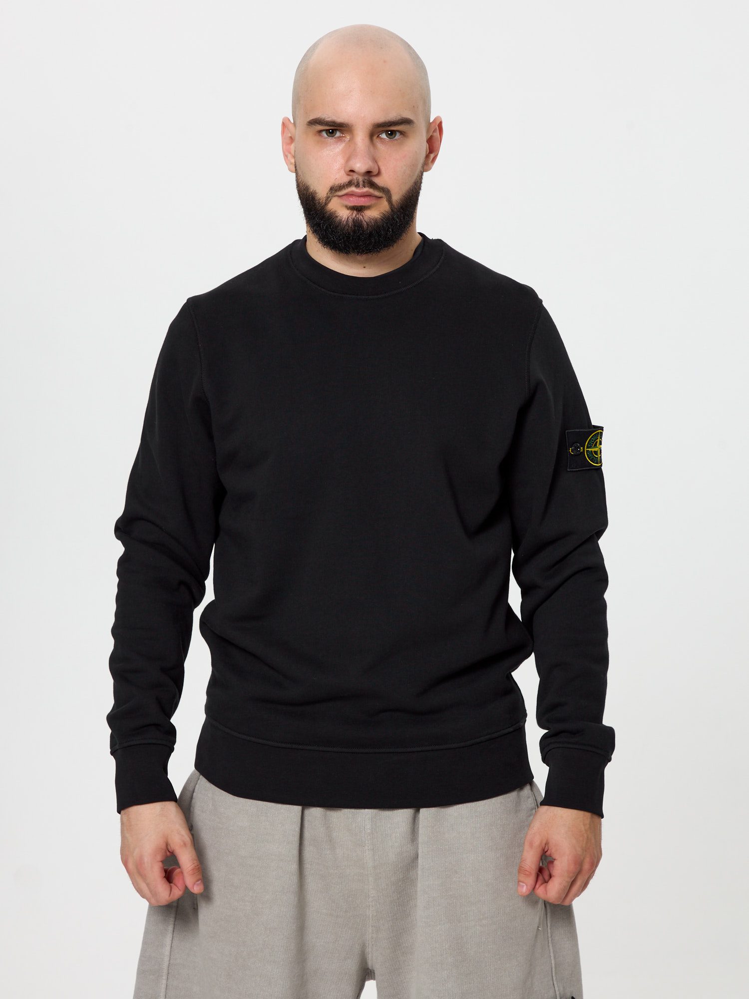 Свитшот Stone Island черный 63051 (весна-лето) - цвет Черный