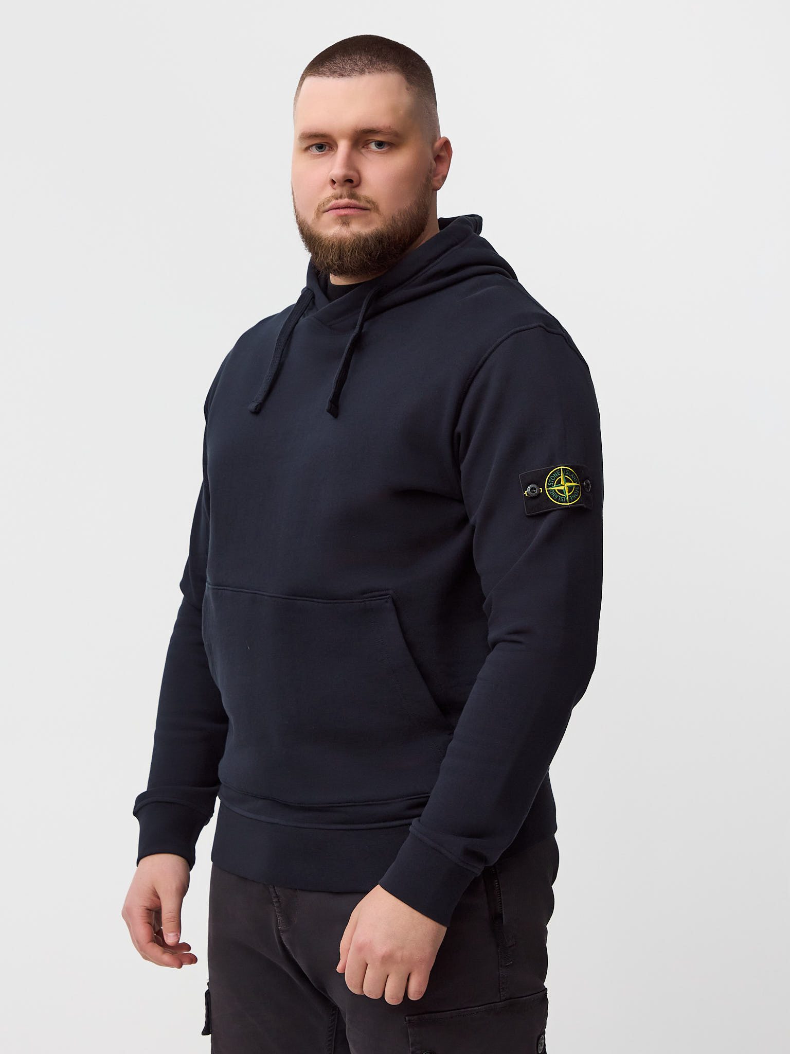 Худи Stone Island темно-синяя 64151 (весна-лето)