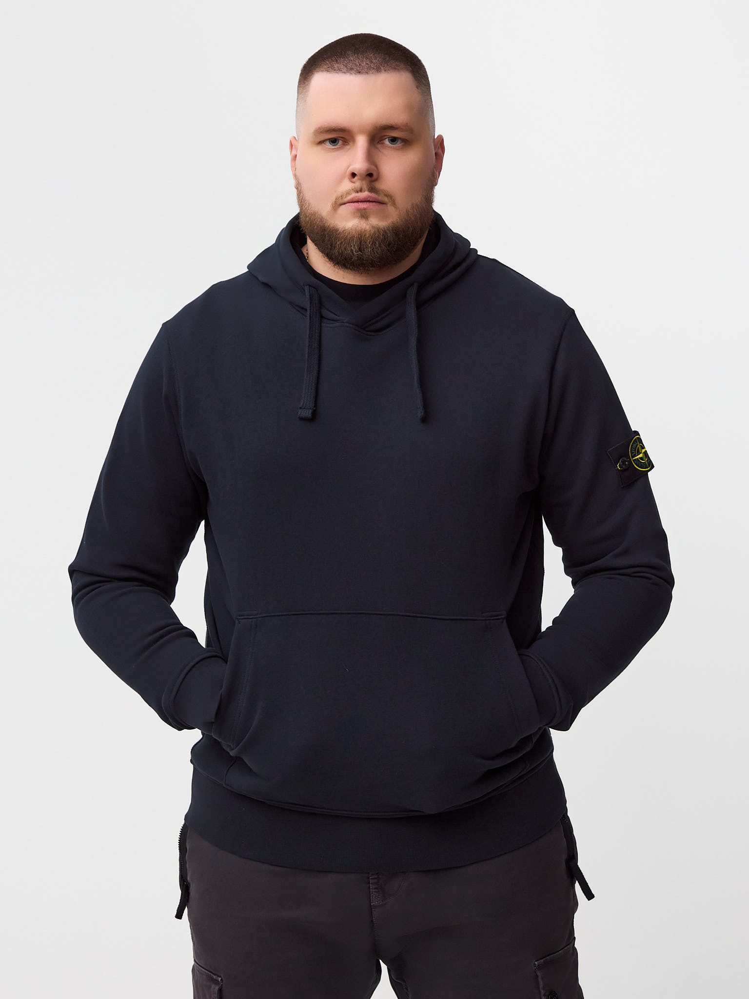 Худи Stone Island темно-синяя 64151 (весна-лето)