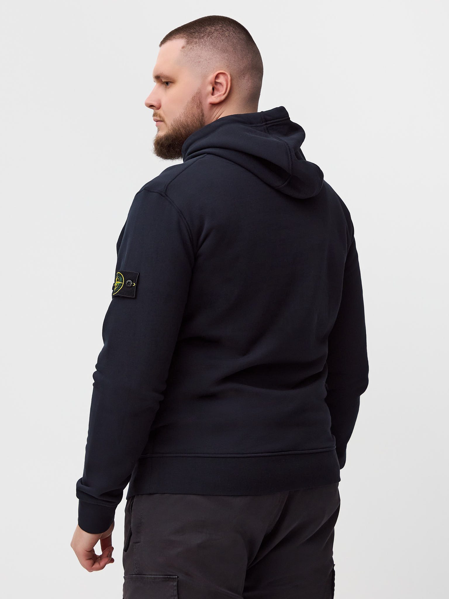 Худи Stone Island темно-синяя 64151 (весна-лето)