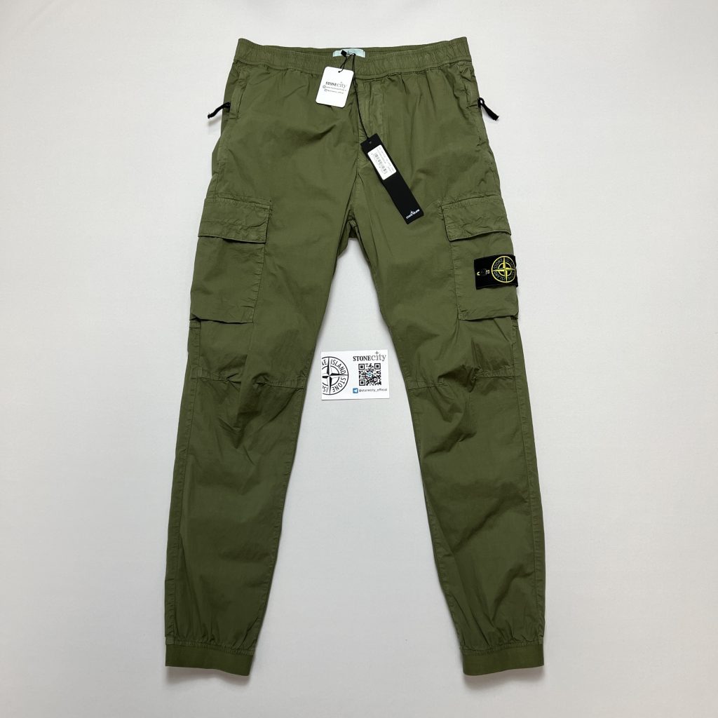 Штаны карго на резинке Stone Island хаки 31303 купить в Москве цена от ...