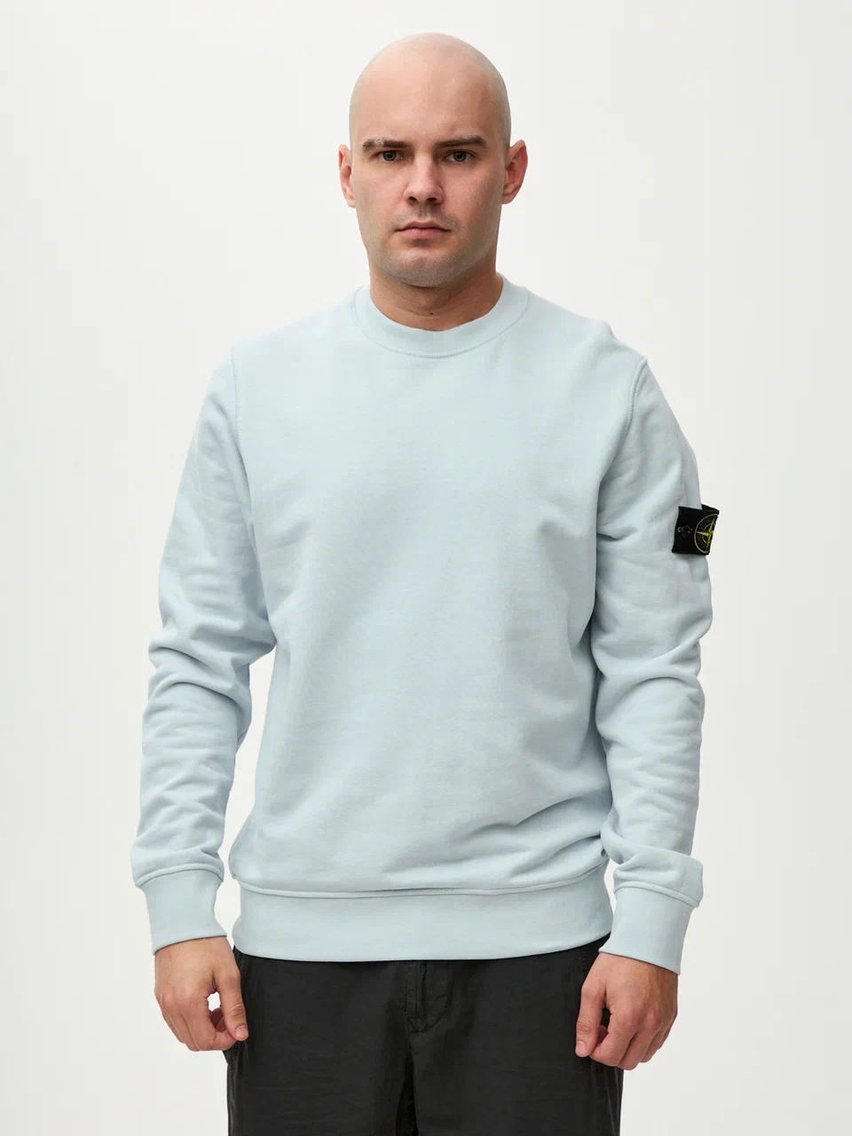 Свитшот Stone Island 63051 светло-серый (весна-лето) - цвет Светло-серый
