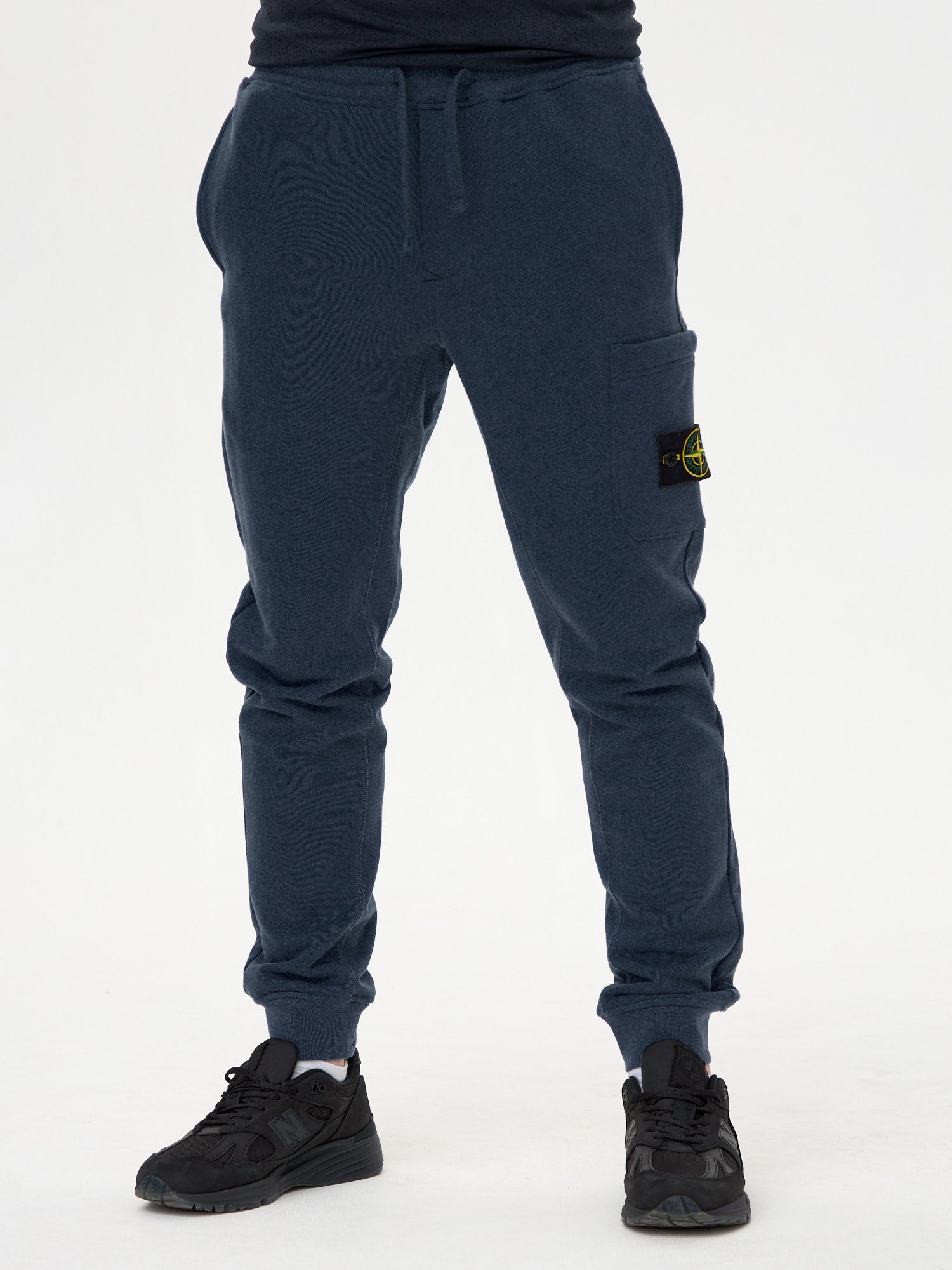 Штаны спортивные летние Stone Island синие 64551 (весна-лето) - цвет Синий