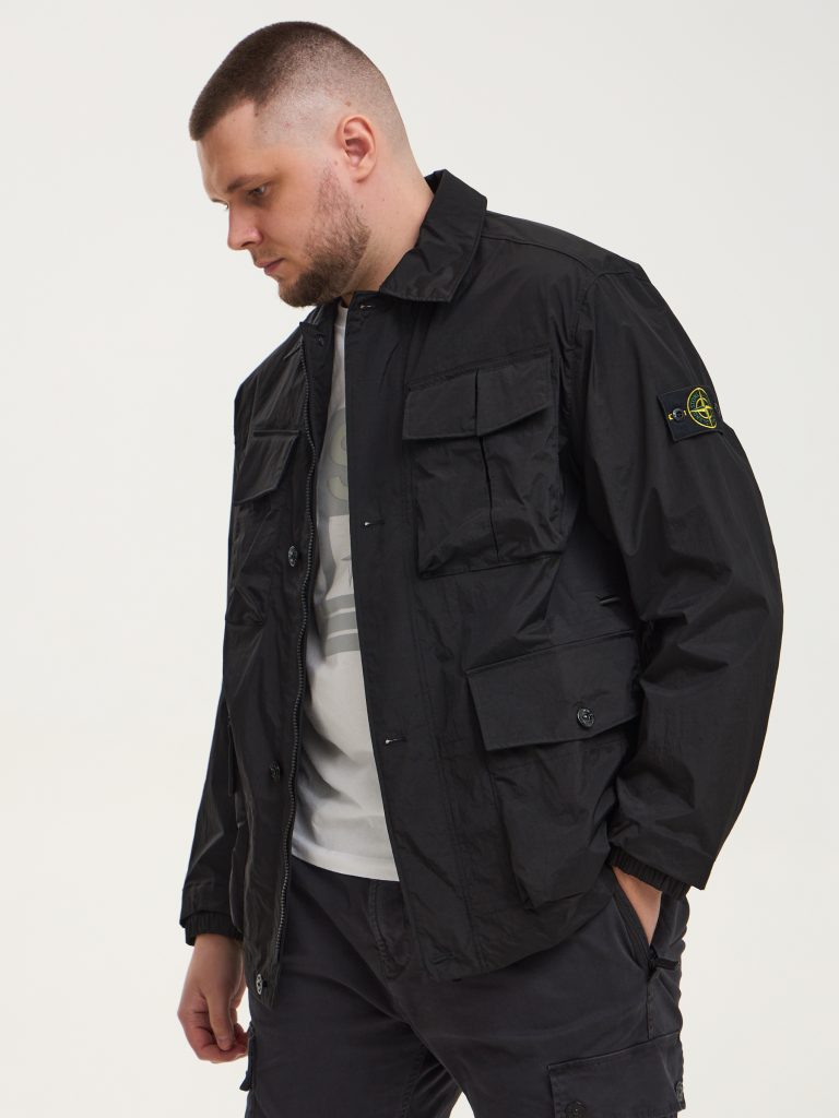 Легкая ветровка Stone Island WATRO-TC черная 41620 купить в Москве цена ...