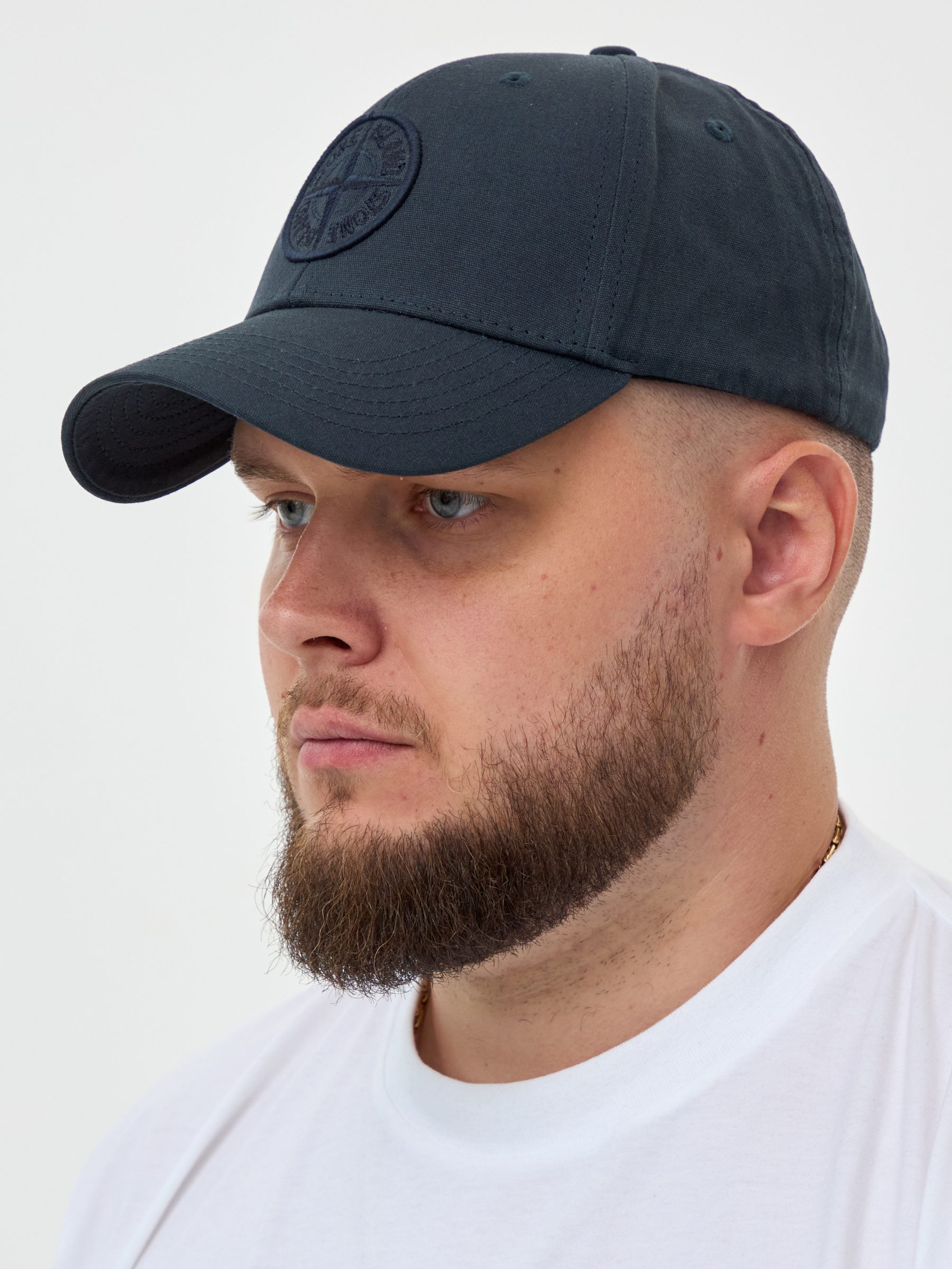 Бейсболка Stone Island 99661 темно-синяя - цвет Темно-синий