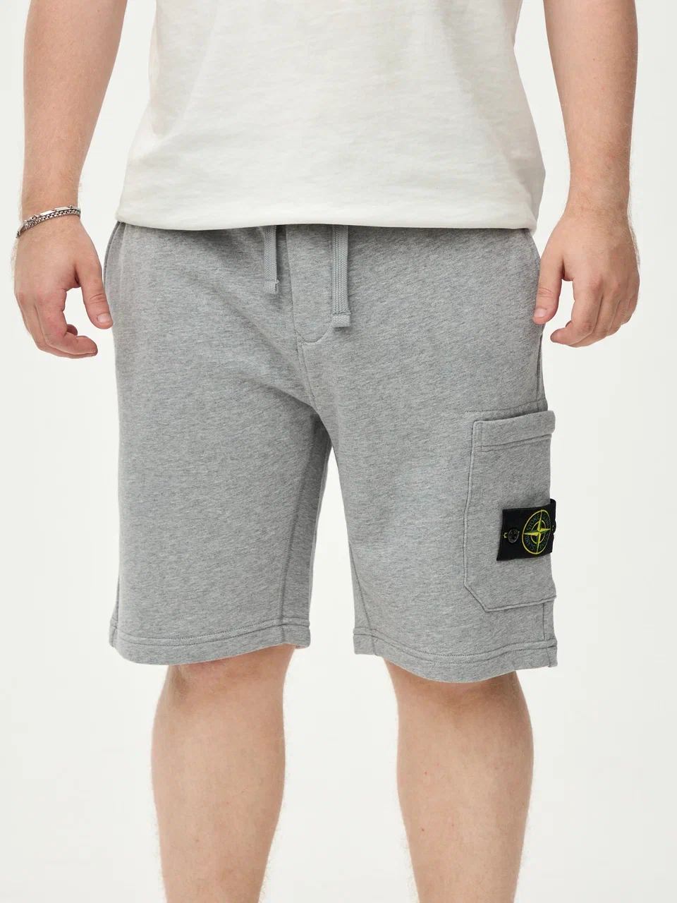 Шорты спортивные Stone Island серые 64651 - цвет Серый