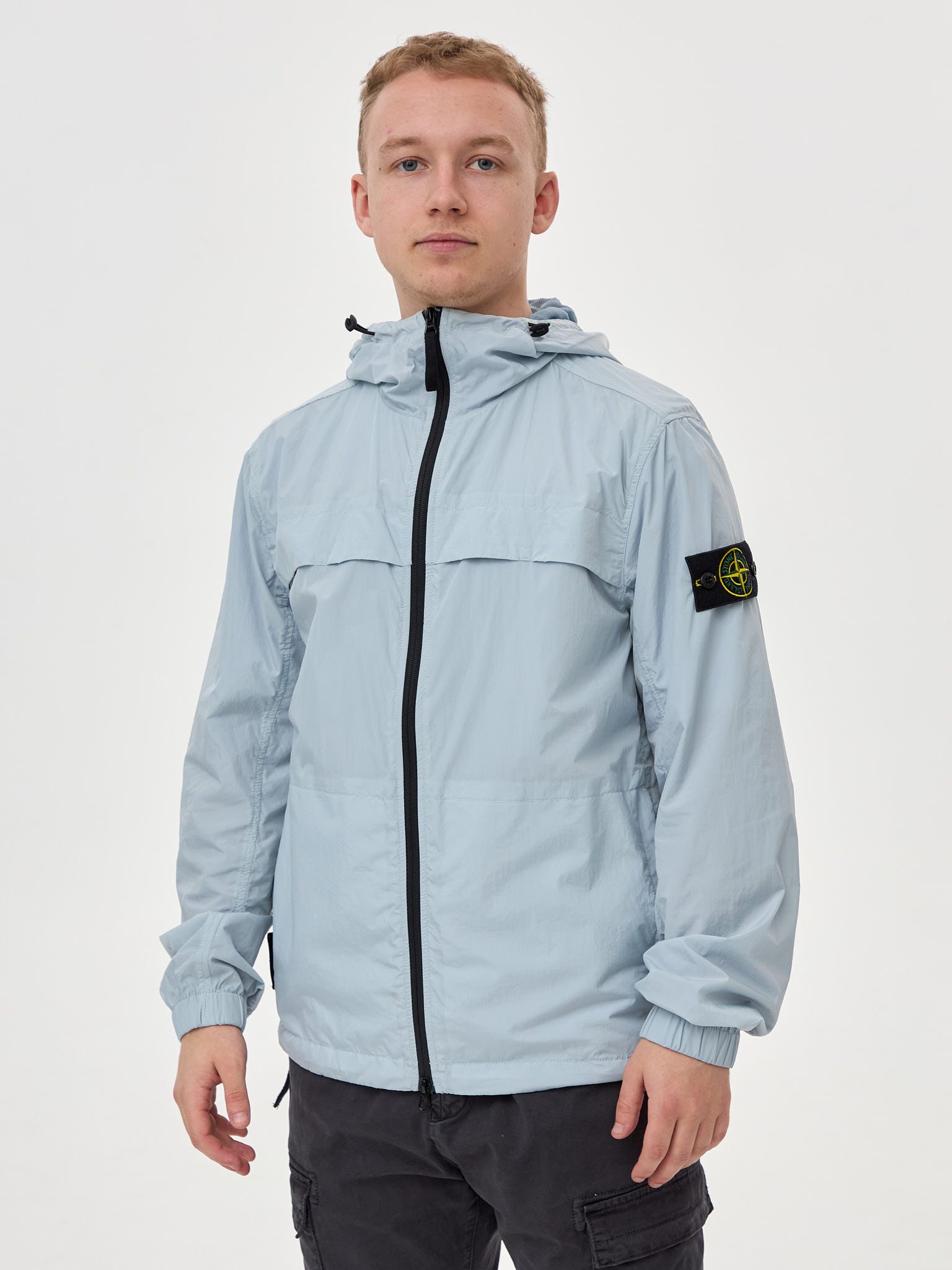 Легкая ветровка Stone Island CRINKLE REPS светло-серая 40922 - цвет Светло-серый