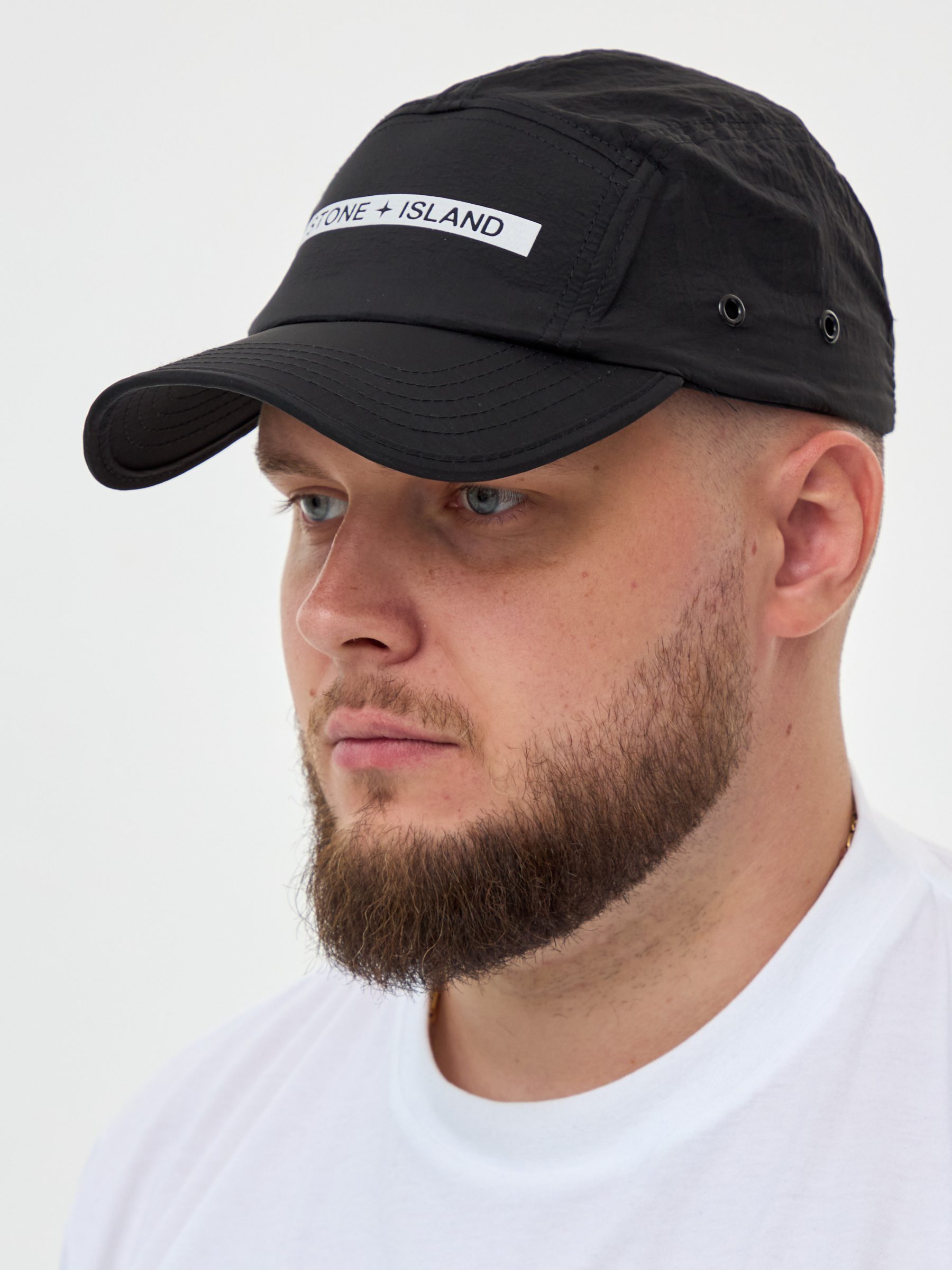 Кепка Stone Island Nylon Metal чёрная - цвет Черный