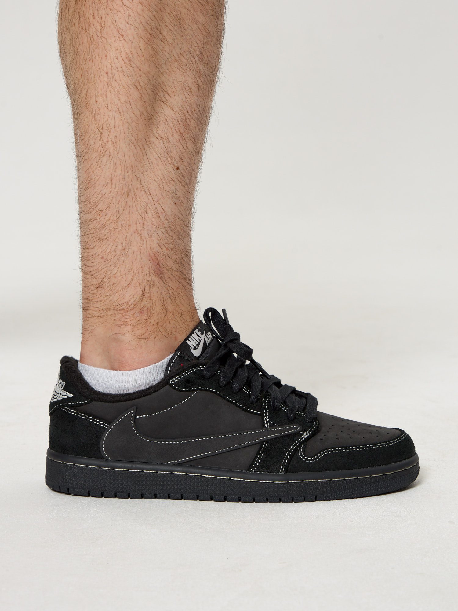 Кроссовки Travis Scott x Nike Air Jordan 1 Low Black Phantom - цвет Черный