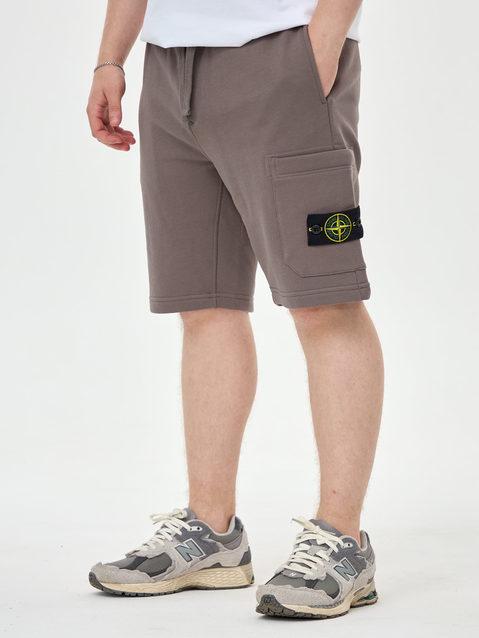Шорты спортивные Stone Island 64651 кофейные - цвет Коричневый