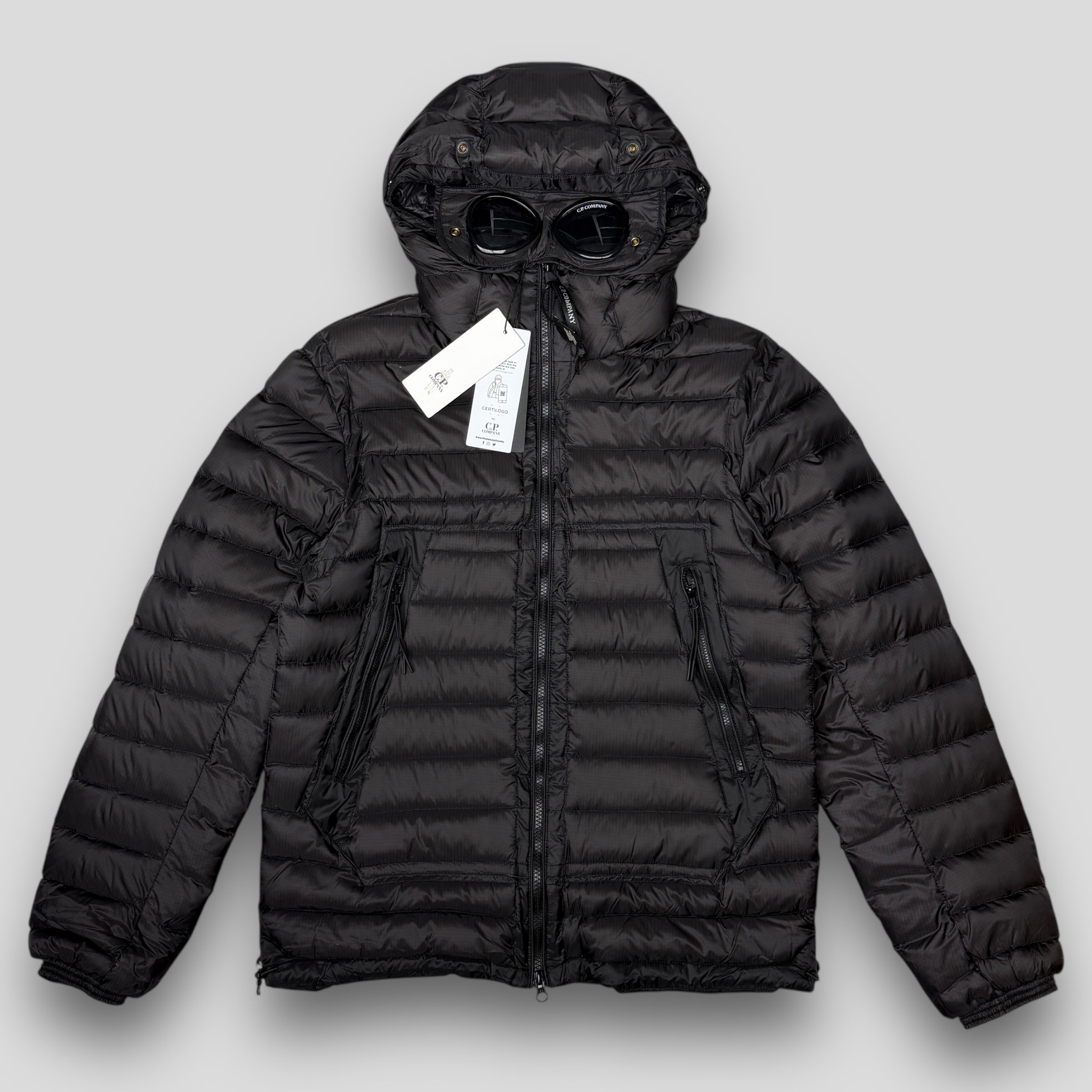 Пуховая куртка легкая C.P. Company D.D. SHELL Goggle jacket черная