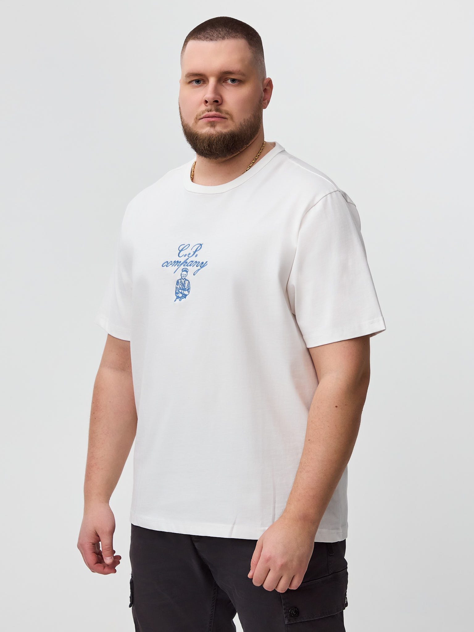 Футболка оверсайз C.P. COMPANY белая