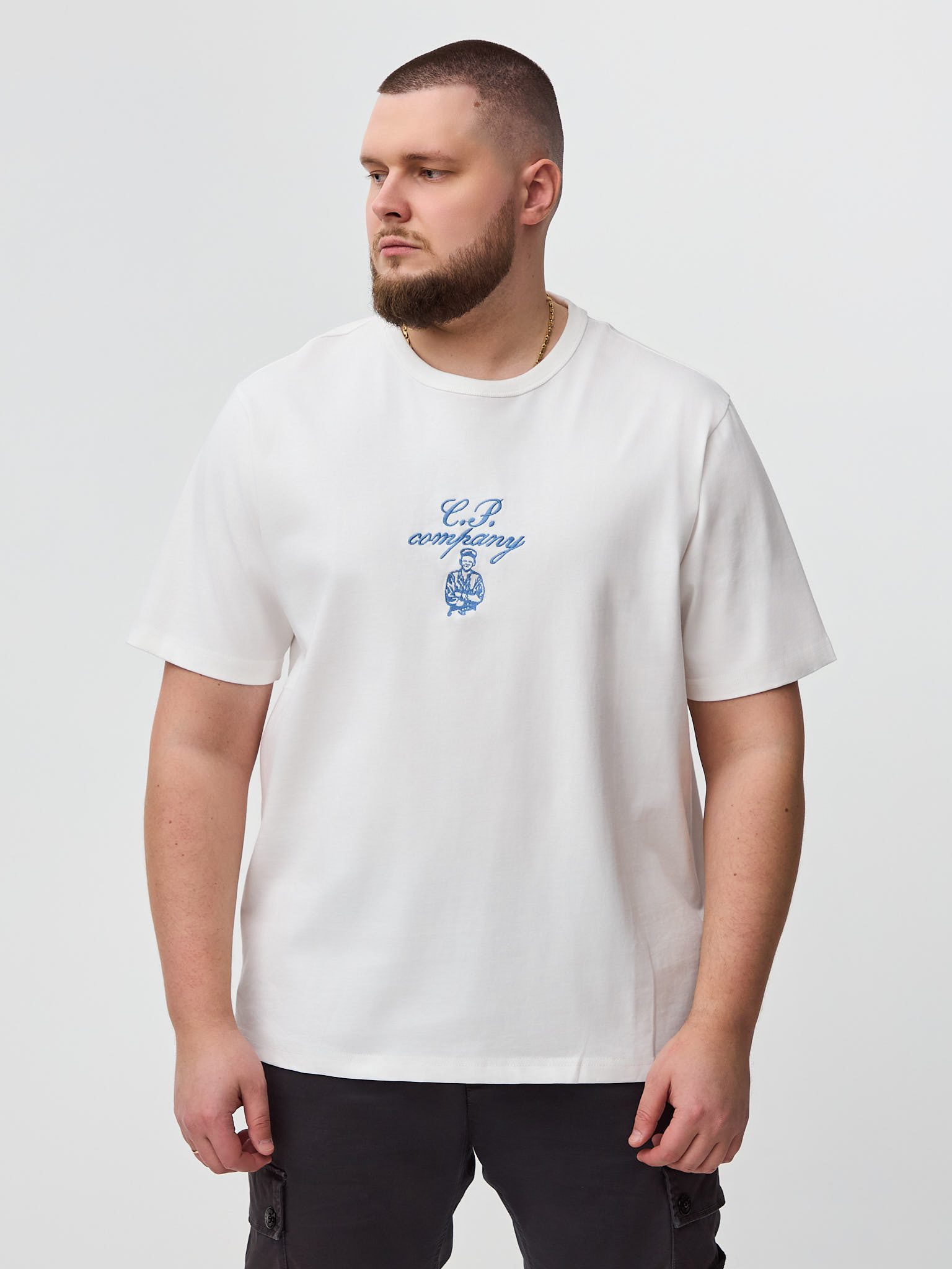 Футболка оверсайз C.P. COMPANY белая - цвет Белый