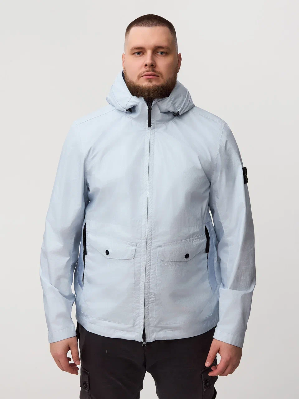 Ветровка Stone Island MEMBRANA 3L 41123 светло-серая - цвет Светло-серый