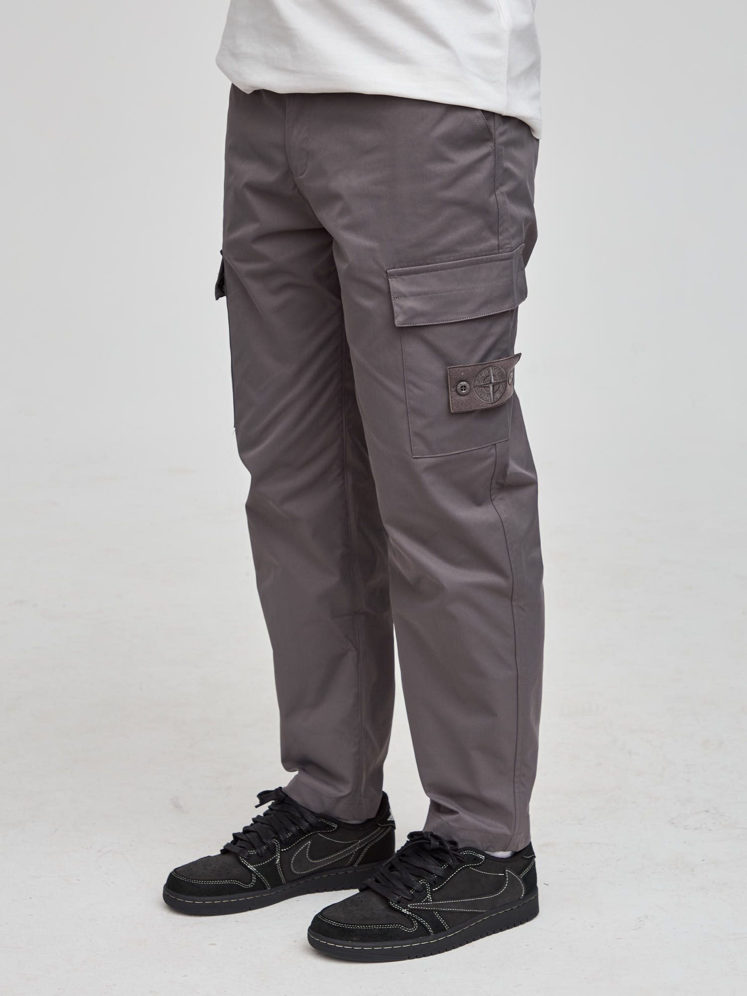 Штаны карго Stone Island Ghost Peace серо-бежевые - цвет Бежевый, Серый