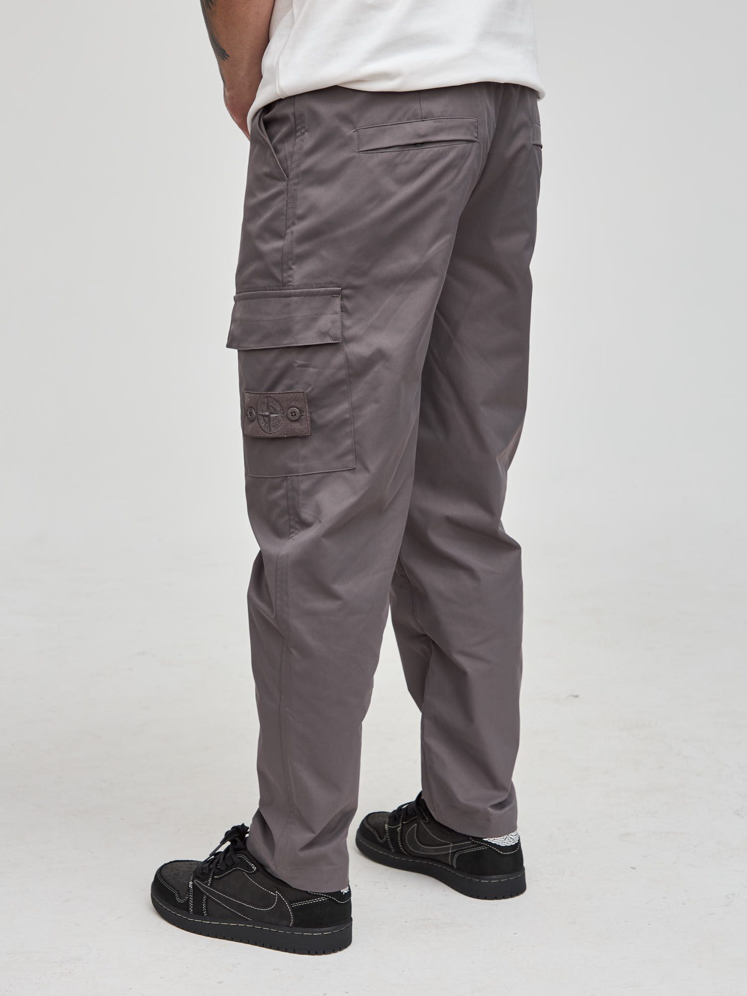 Штаны карго Stone Island Ghost Peace серо-бежевые