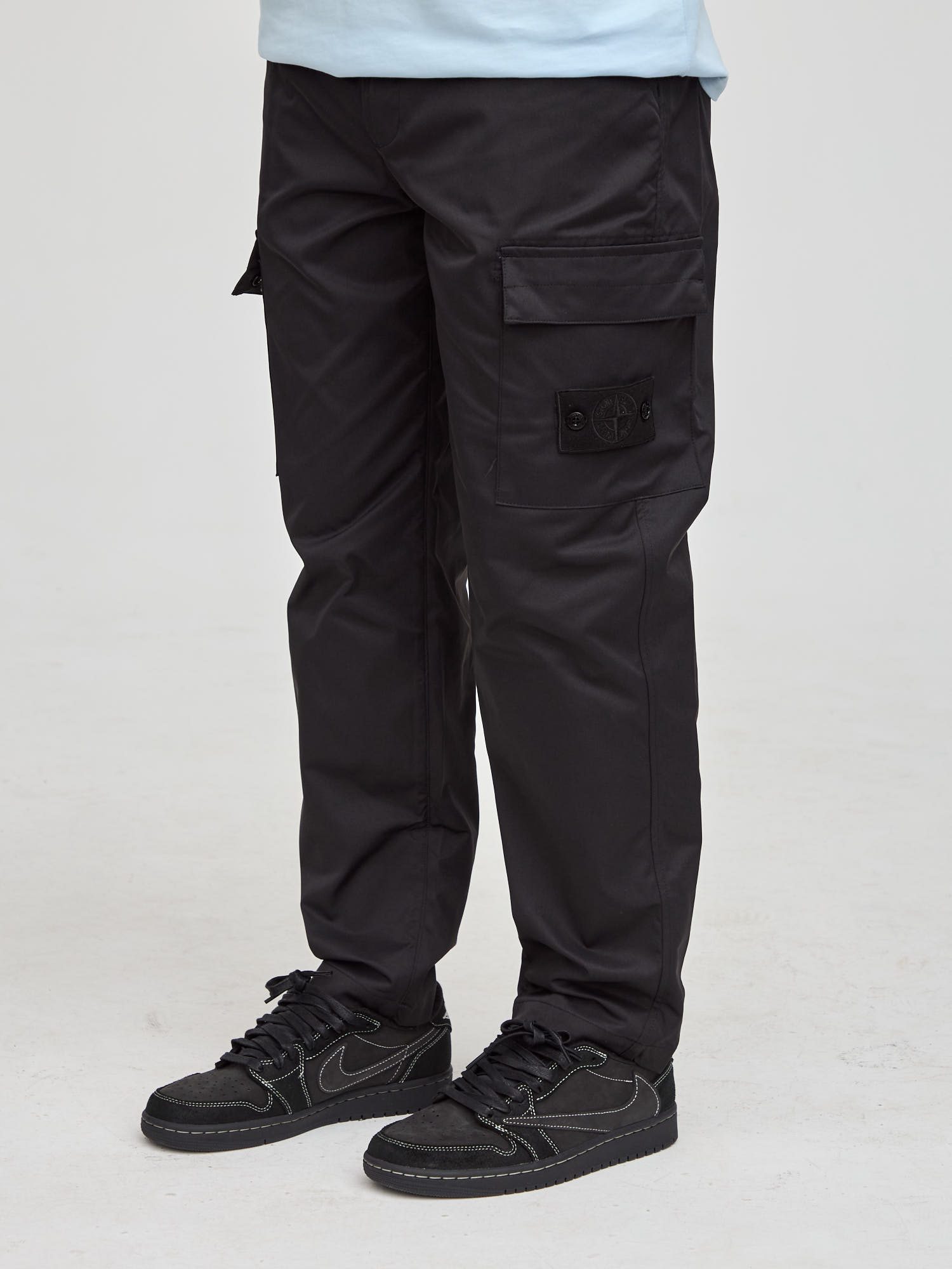 Штаны карго Stone Island Ghost Peace черные