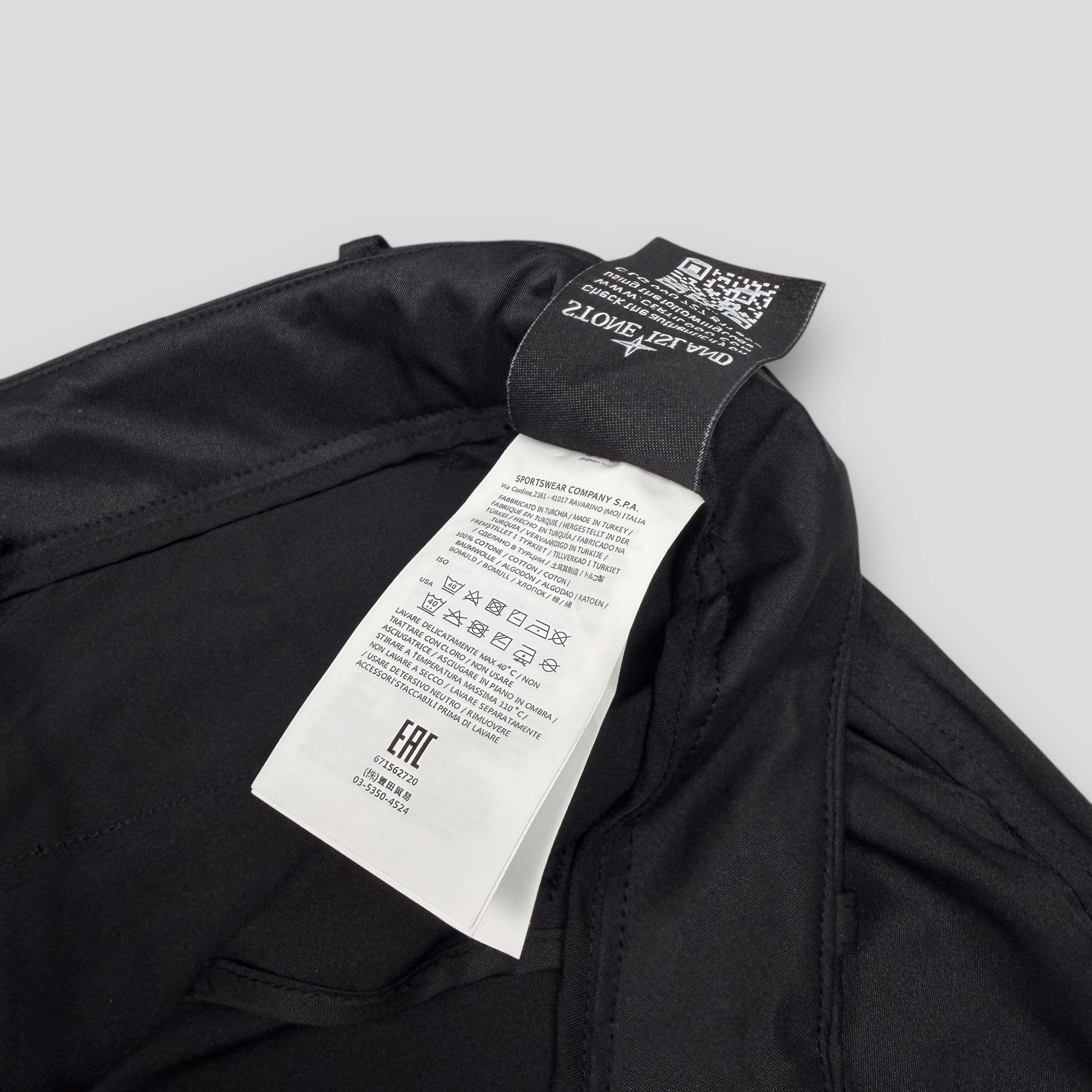 Штаны карго Stone Island Ghost Peace черные