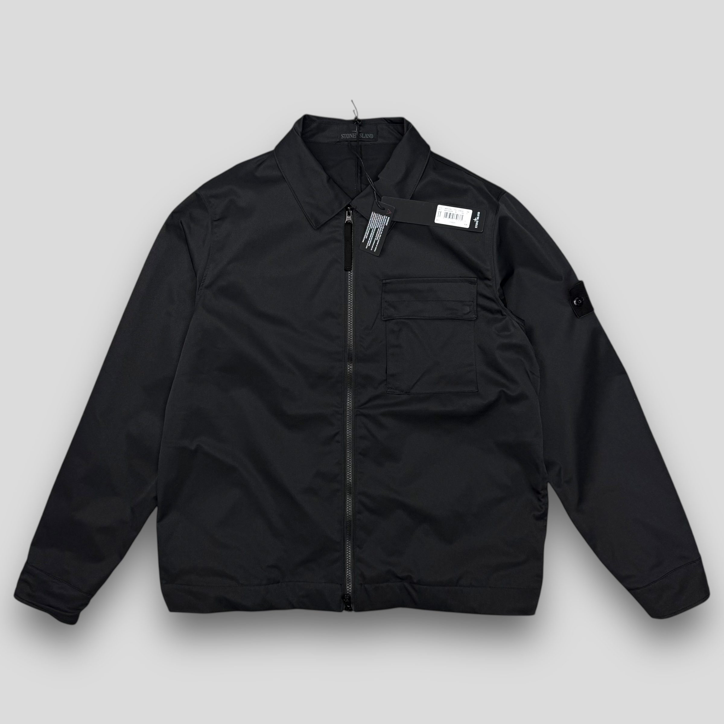 Рубашка овершот Stone Island Ghost Peace черная