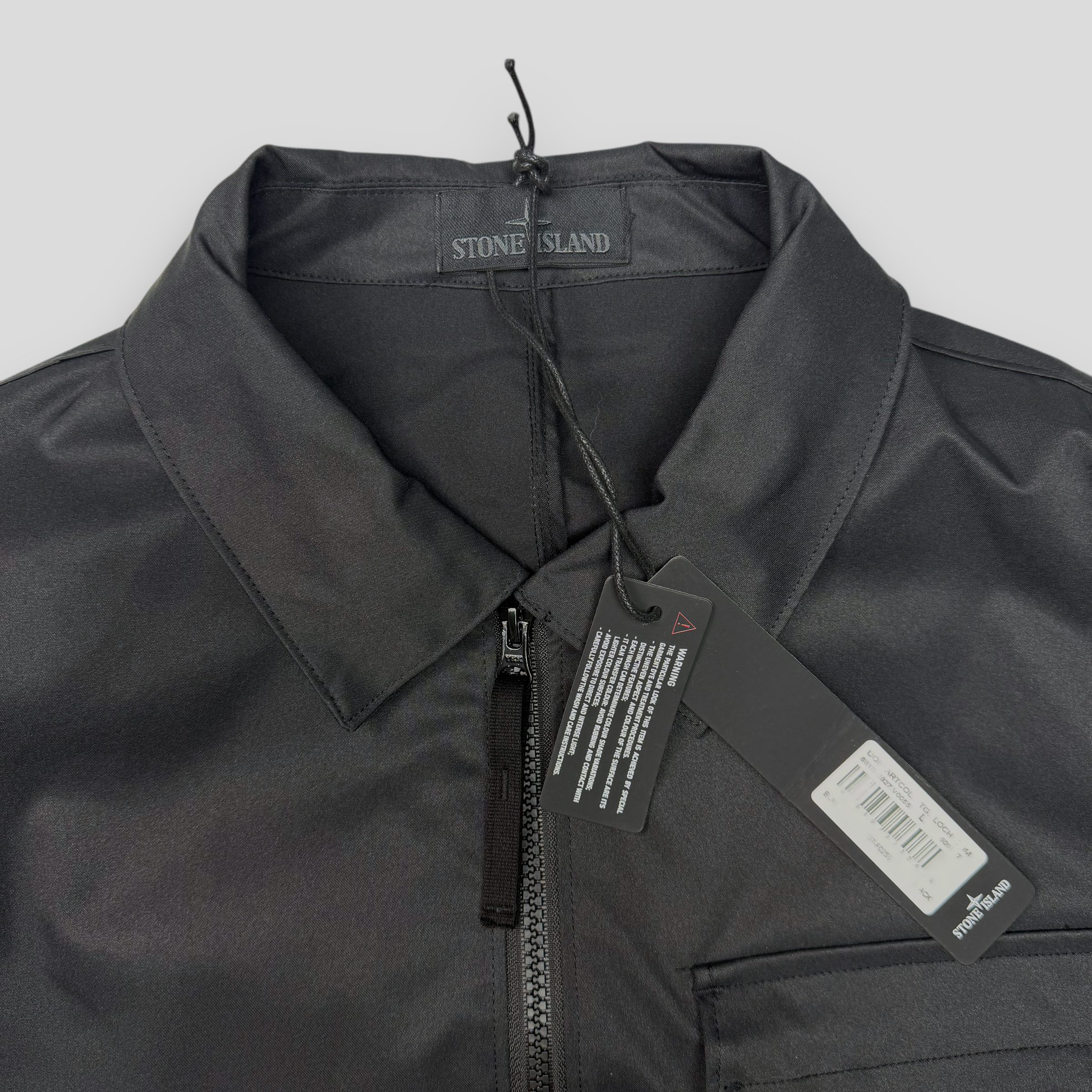 Рубашка овершот Stone Island Ghost Peace черная