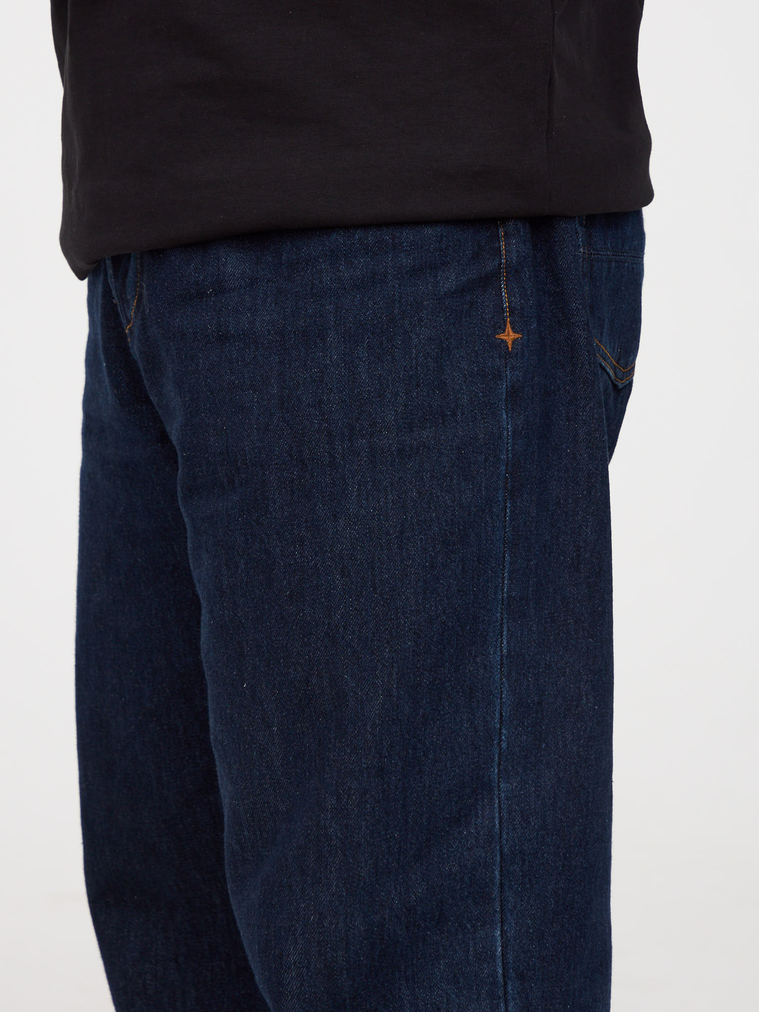 Джинсы Stone Island Indigo Denim-Raw Oz Loose темно-синие