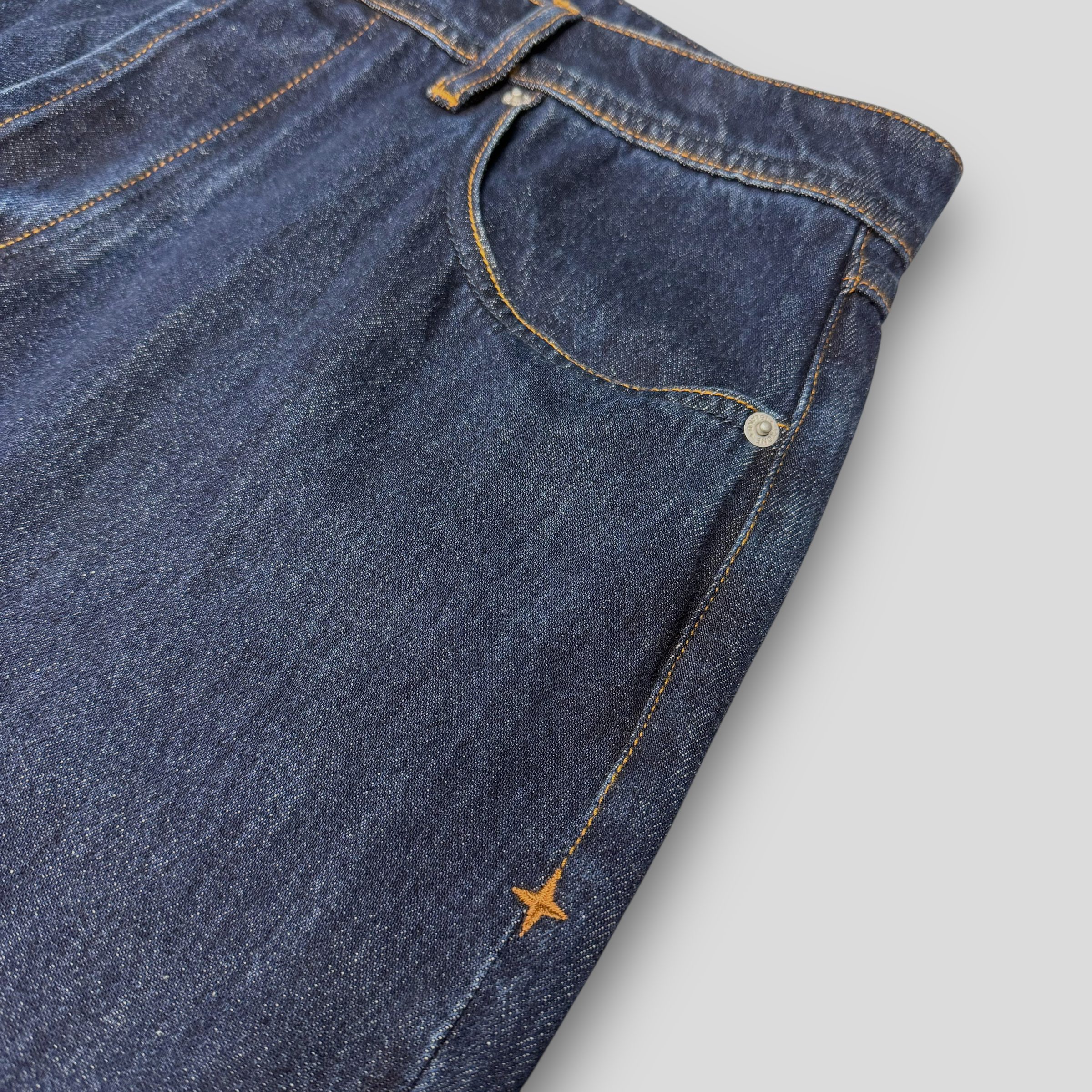 Джинсы Stone Island Indigo Denim-Raw Oz Loose темно-синие