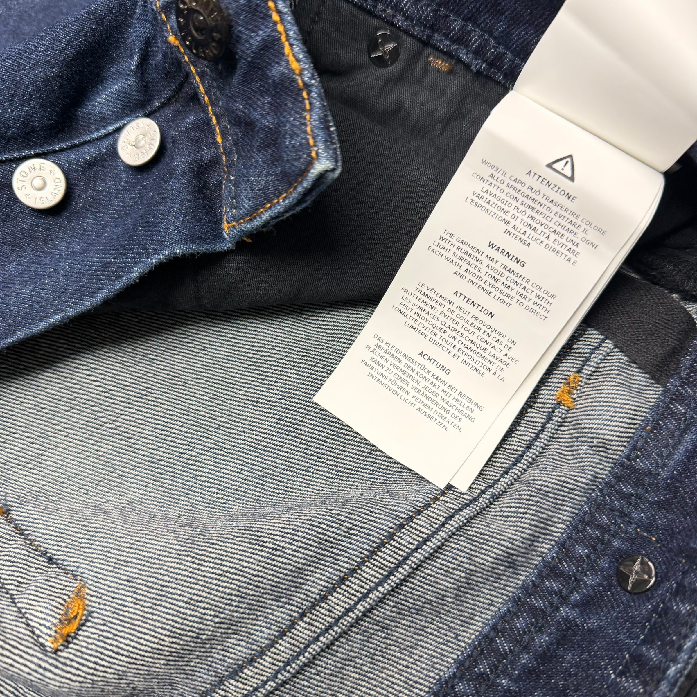 Джинсы Stone Island Indigo Denim-Raw Oz Loose темно-синие