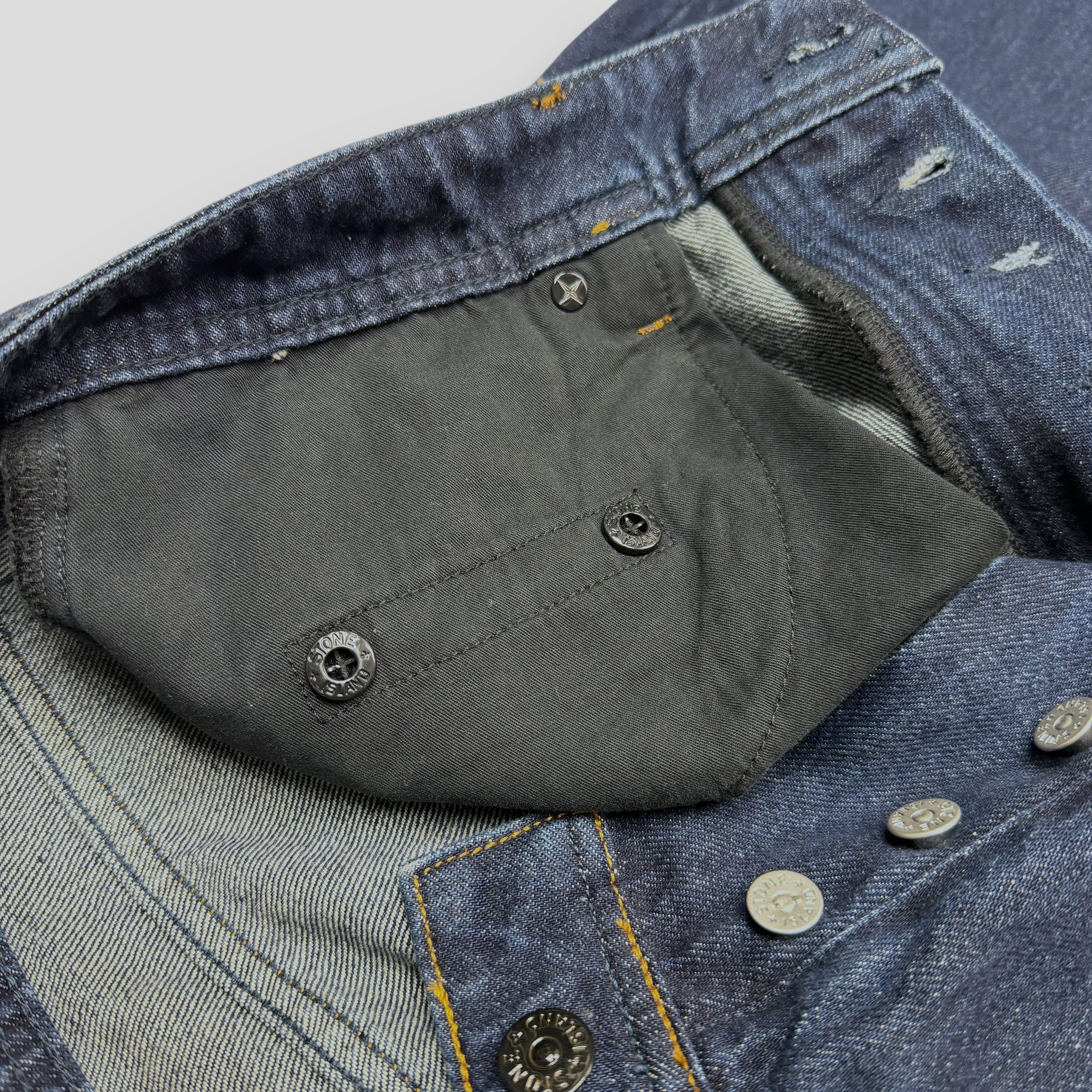 Джинсы Stone Island Indigo Denim-Raw Oz Loose темно-синие