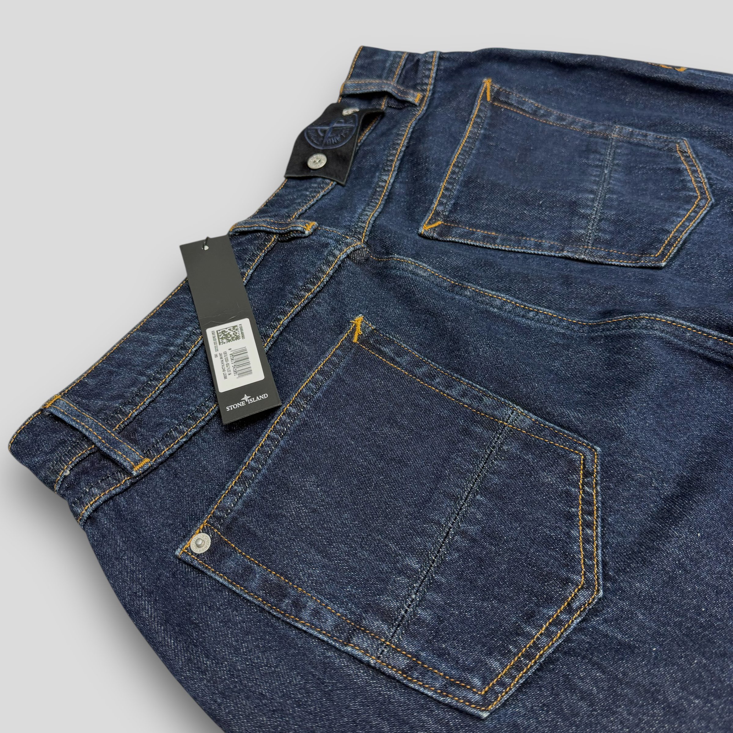 Джинсы Stone Island Indigo Denim-Raw Oz Loose темно-синие