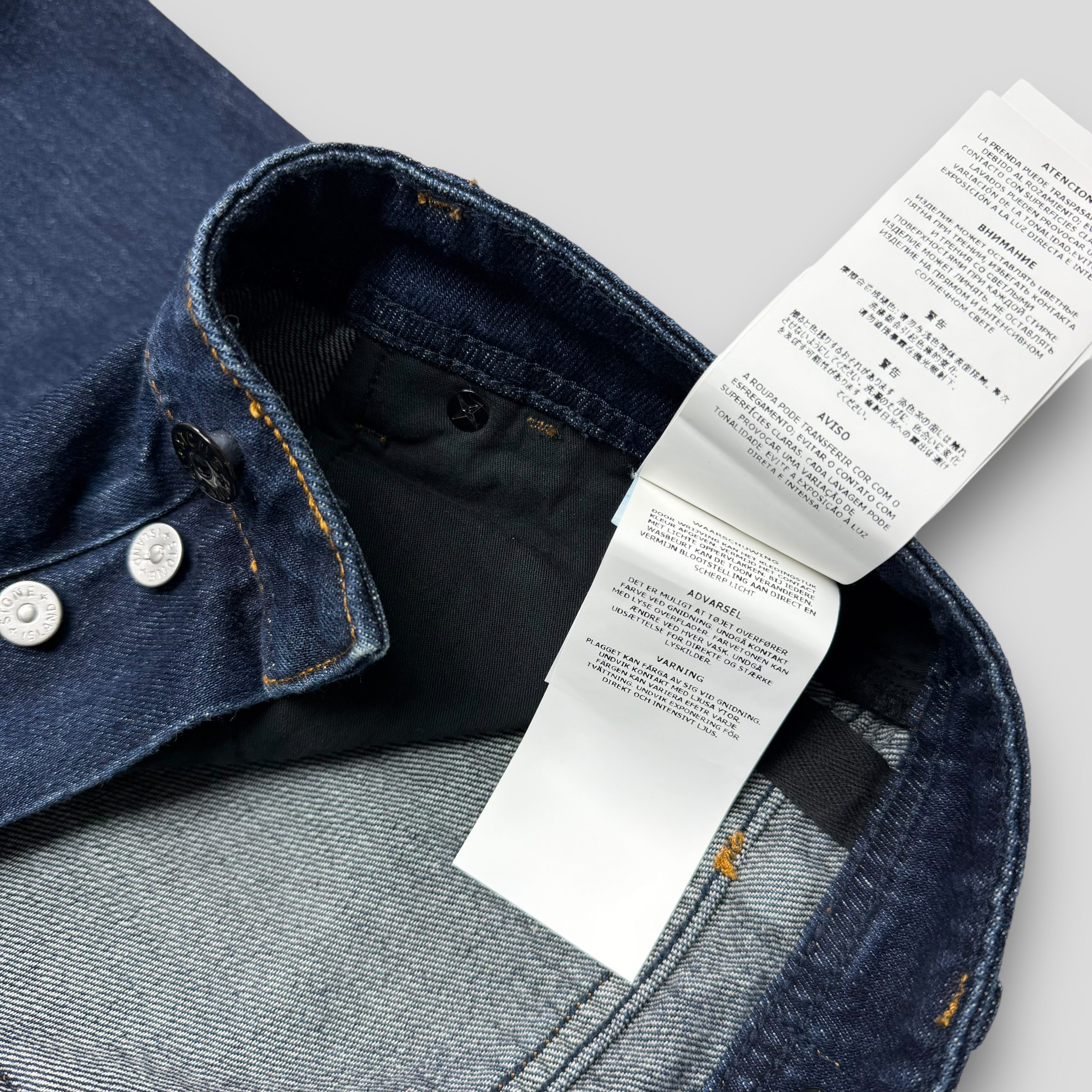 Джинсы Stone Island Indigo Denim-Raw Oz Loose темно-синие
