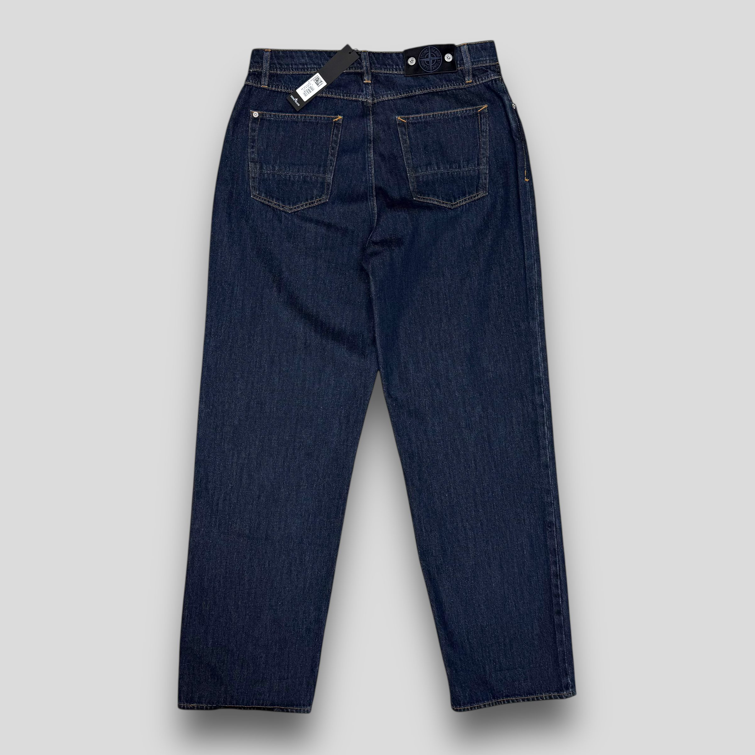 Джинсы Stone Island Indigo Denim-Raw Oz Loose темно-синие