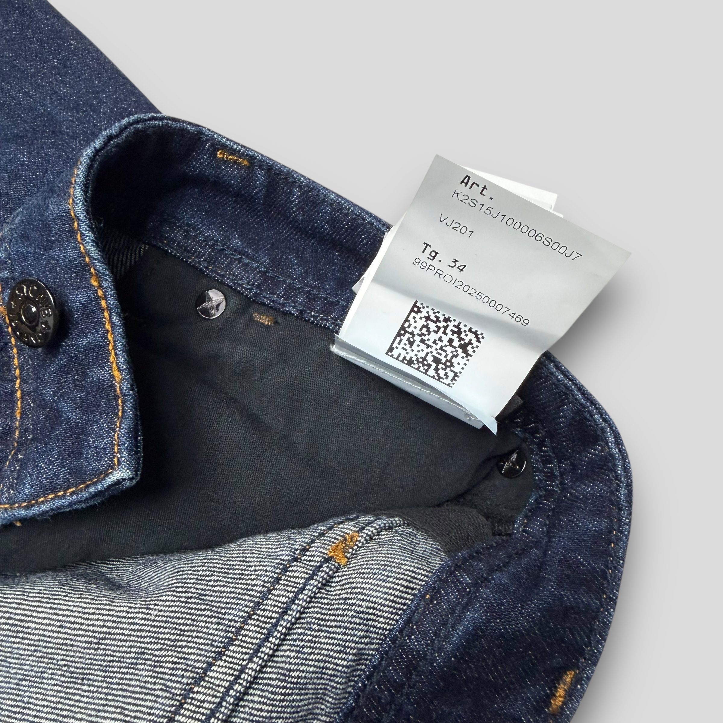 Джинсы Stone Island Indigo Denim-Raw Oz Loose темно-синие