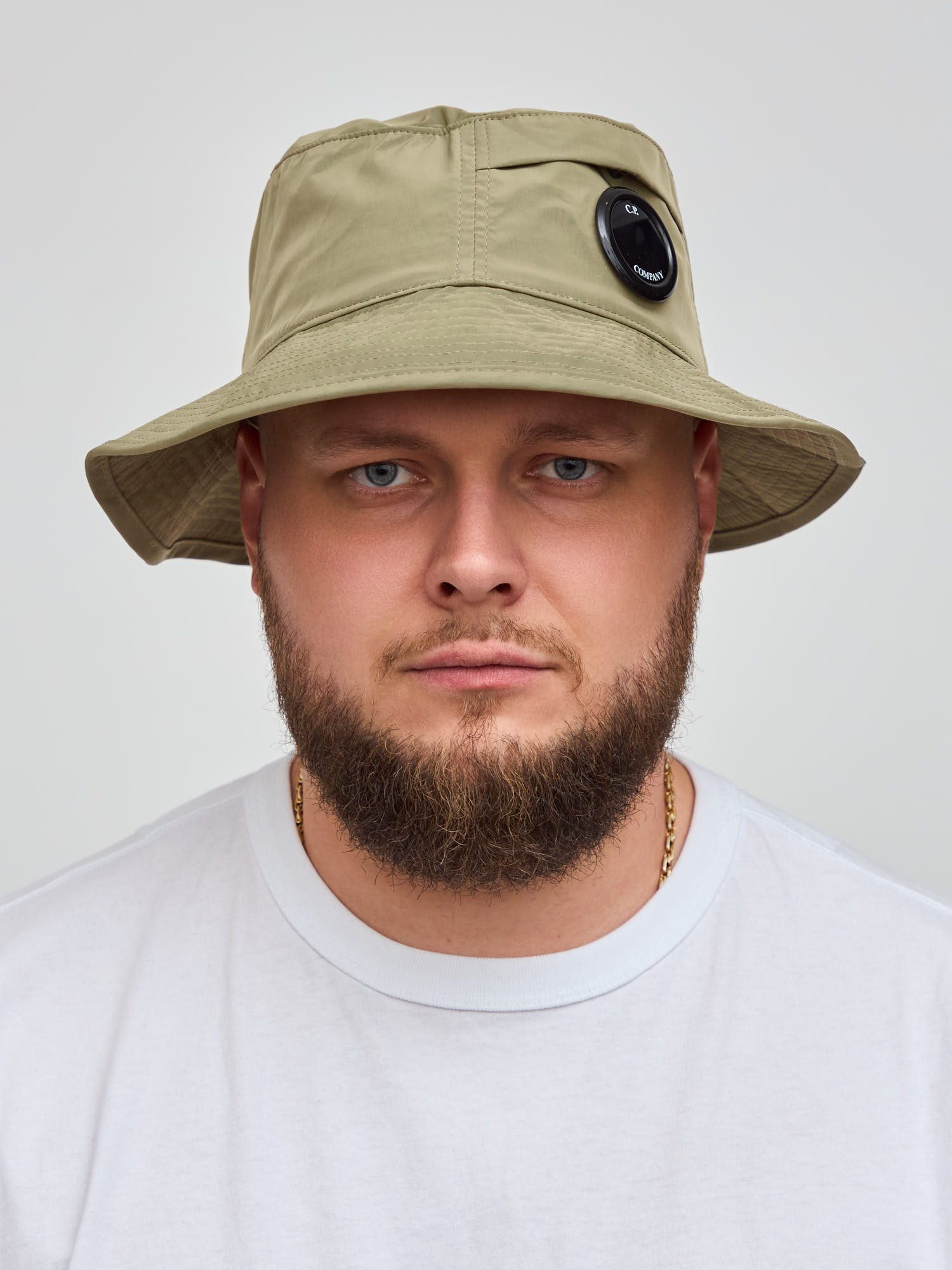 Панама C.P. Company Lens Bucket Hat светло-зеленая