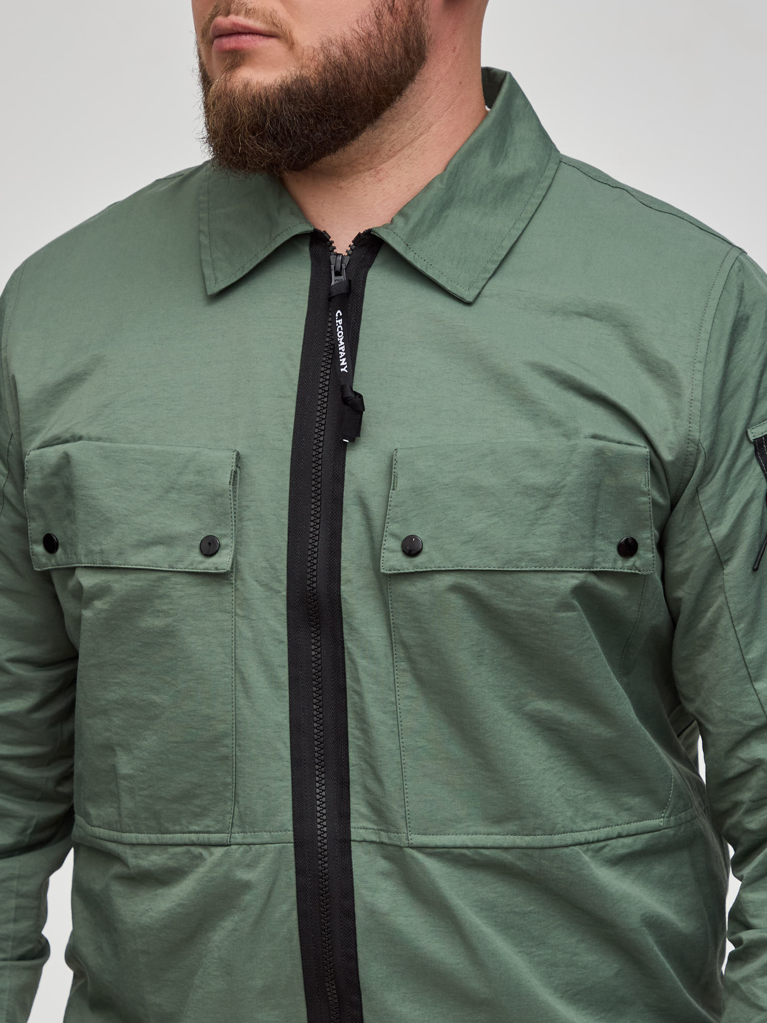 Рубашка легкая C.P. Company Lens Overshirt зеленый