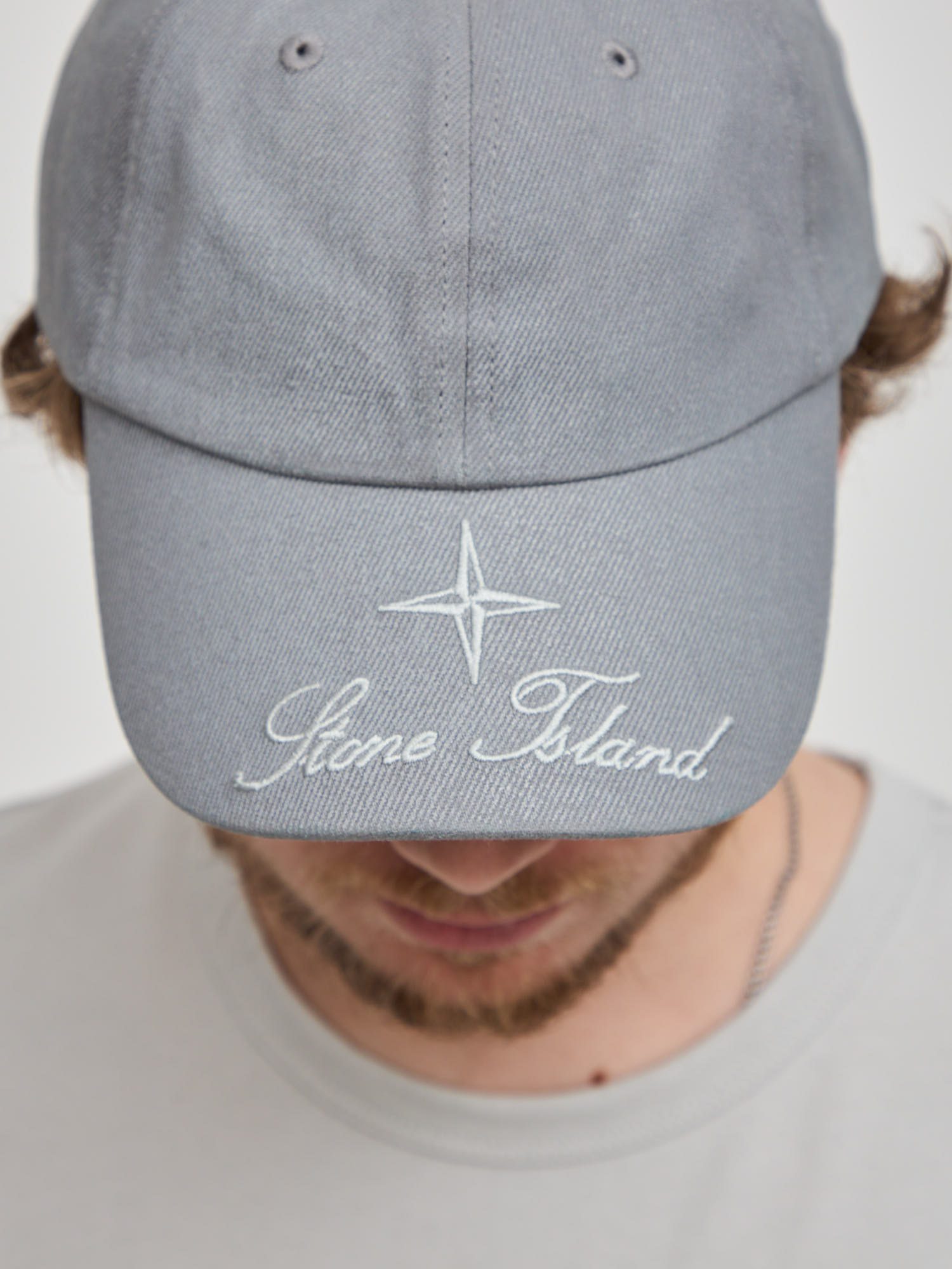 Кепка Stone Island x Supreme Reflective серая