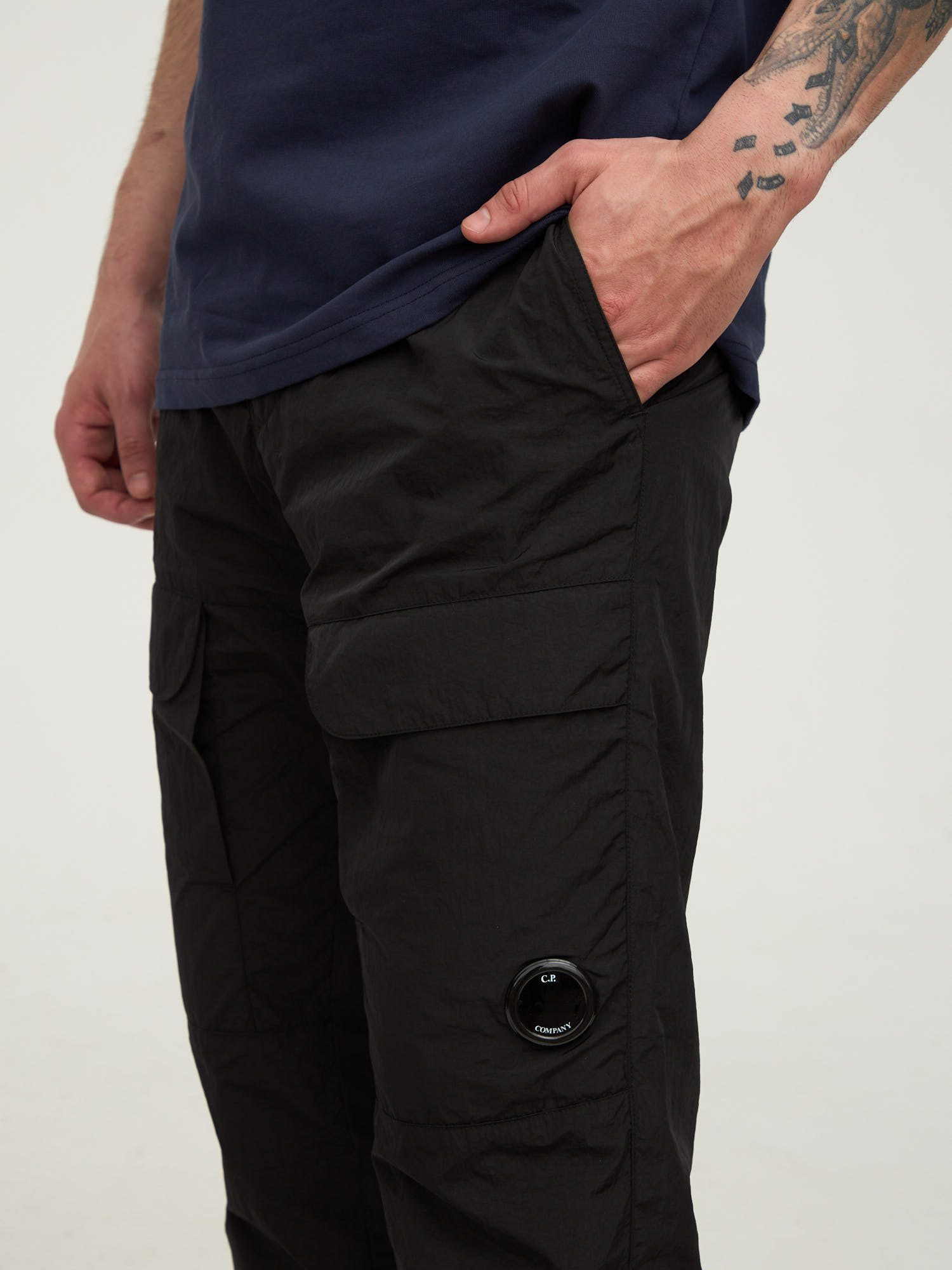 Штаны карго нейлоновые C.P. Company Nylon черные