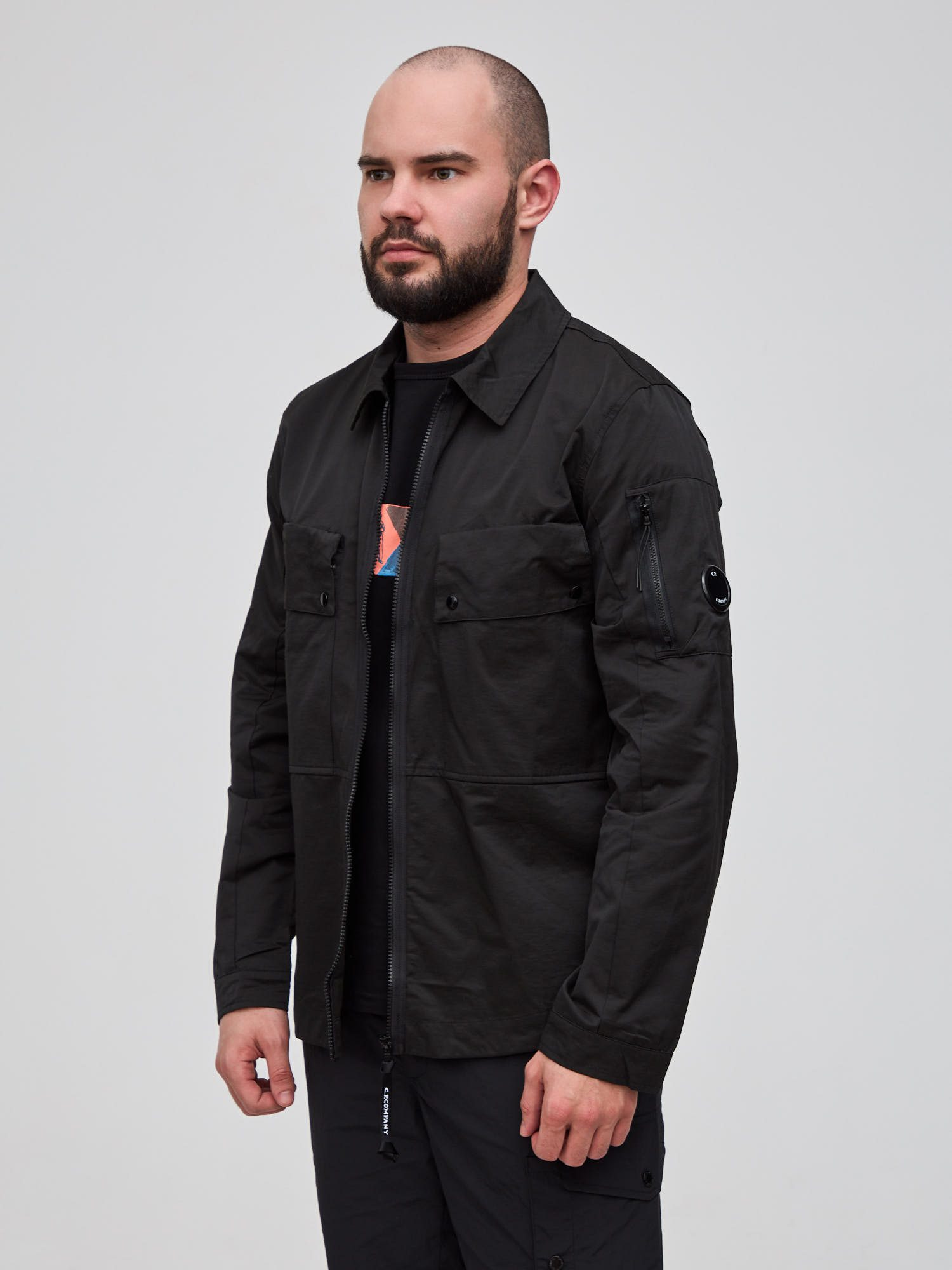Рубашка легкая C.P. Company Lens Overshirt черный