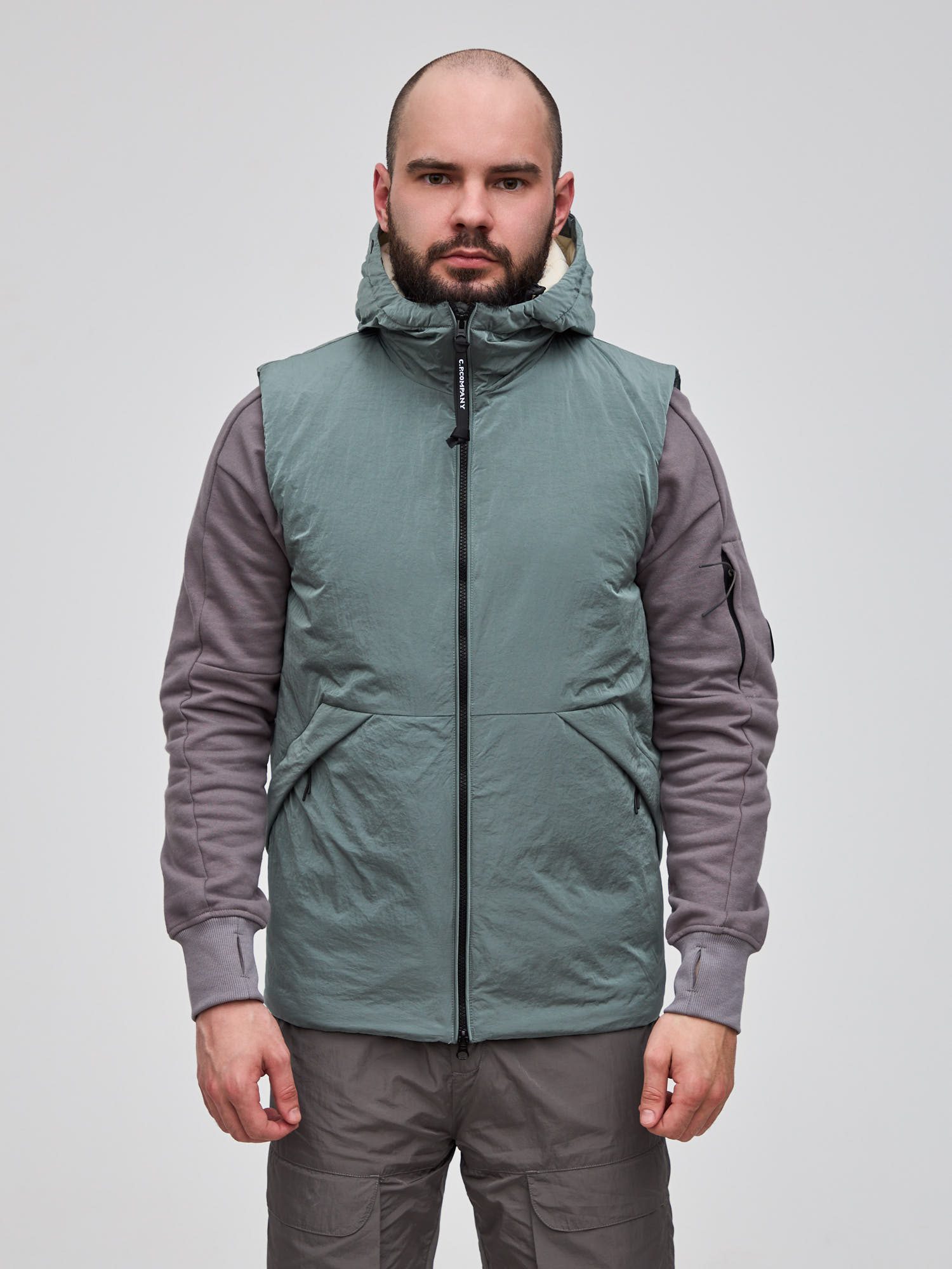 Жилет C.P. Company Chrome-R Goggle Vest зеленый