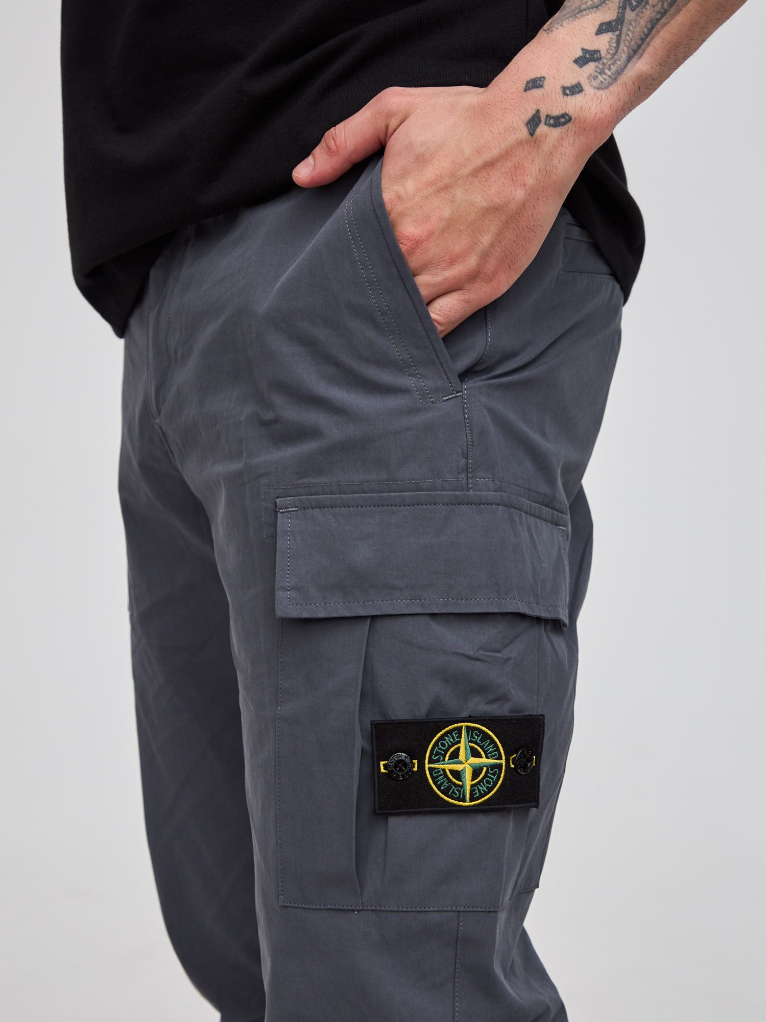 Брюки карго Stone Island серые