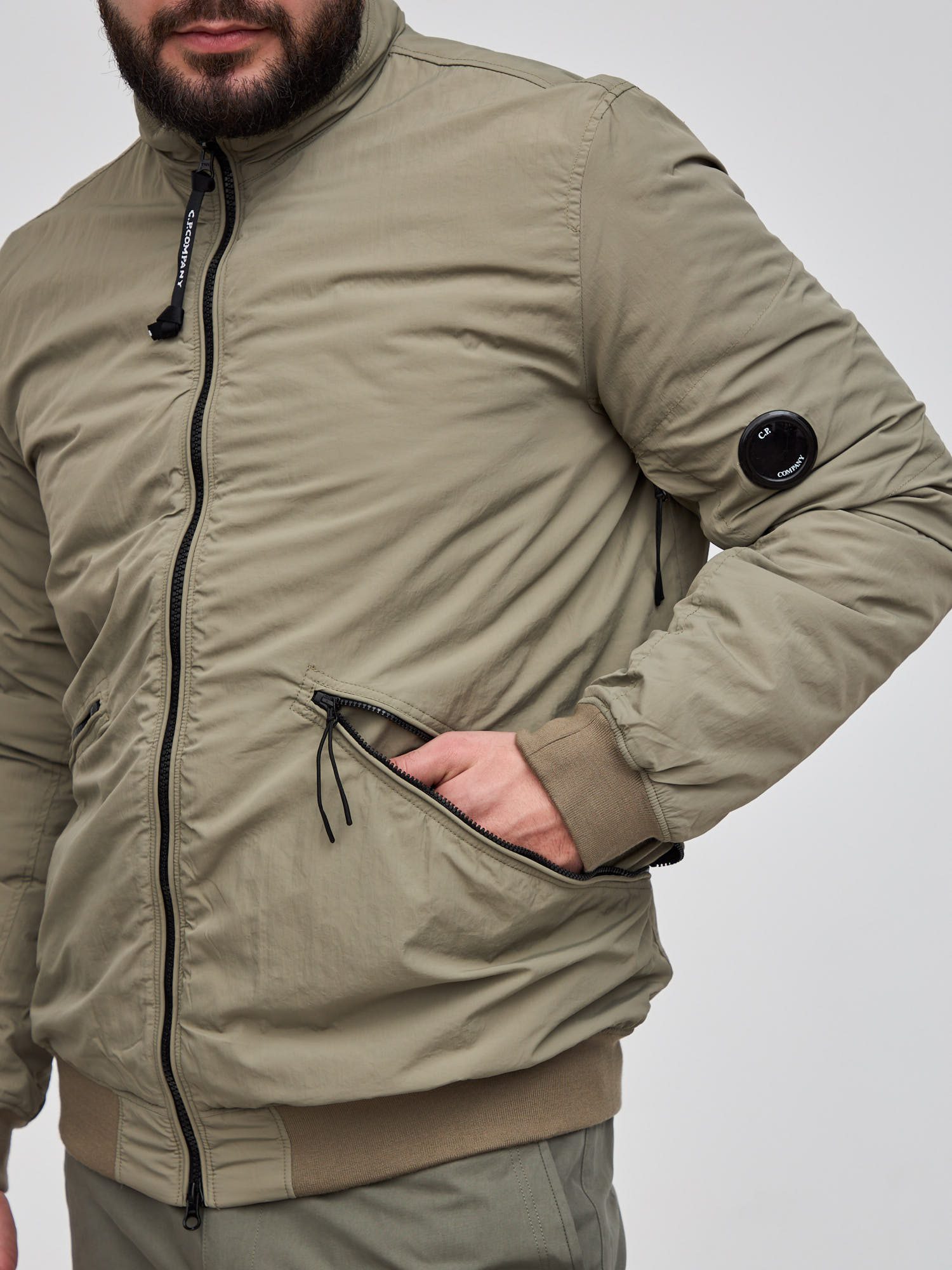 Куртка бомбер C.P. Company Chrome-R Bomber Jacket хаки