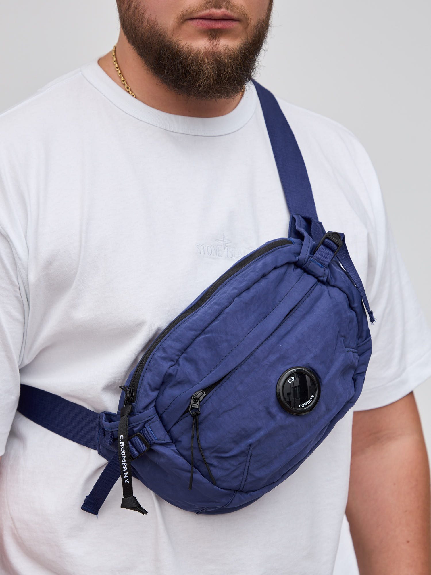 Сумка C.P. COMPANY Nylon B Crossbody Pack темно-синяя