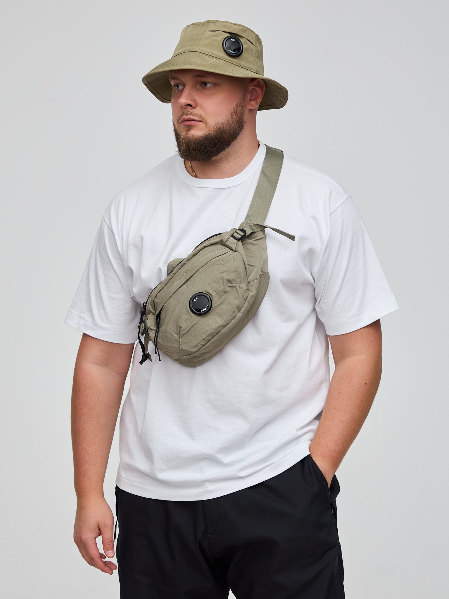 Сумка C.P. COMPANY Nylon B Crossbody Pack светло-зеленая
