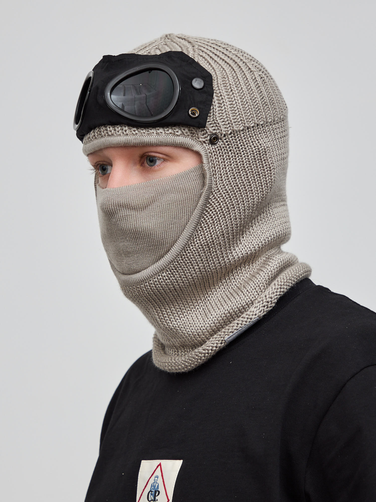 Балаклава C.P. Company Goggle Balaclava серая