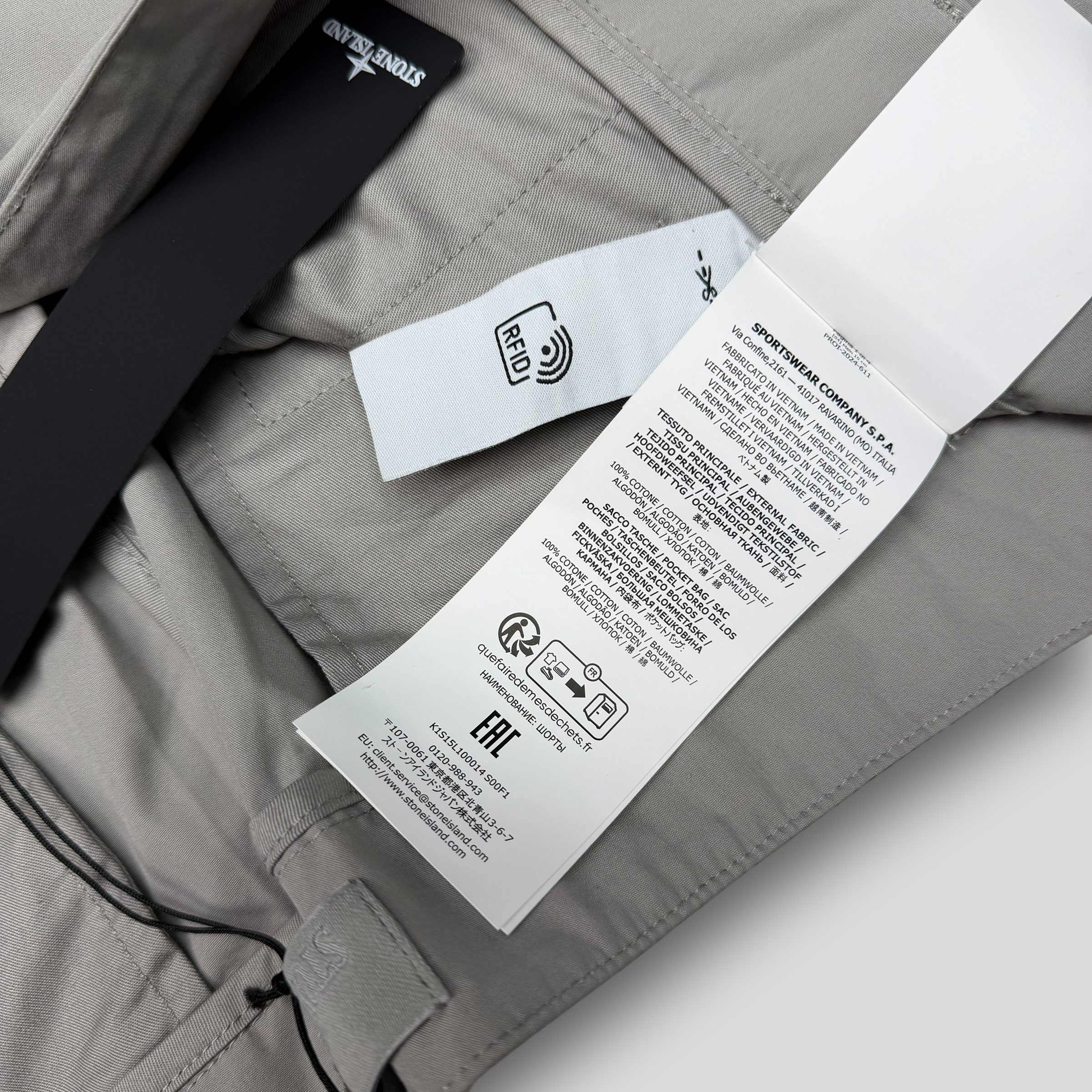 Шорты карго Stone Island Ghost peace серые