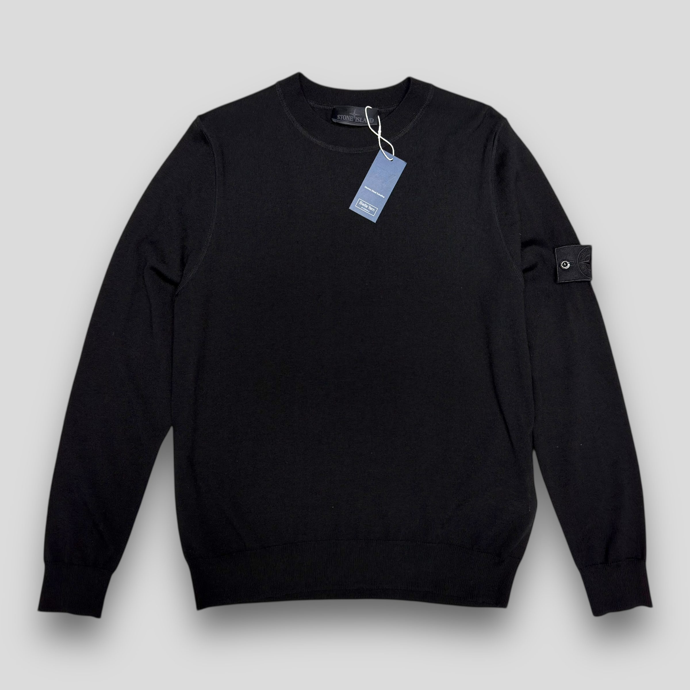 Джемпер Stone Island Ghost Piece Merino Wool чёрный - цвет Черный