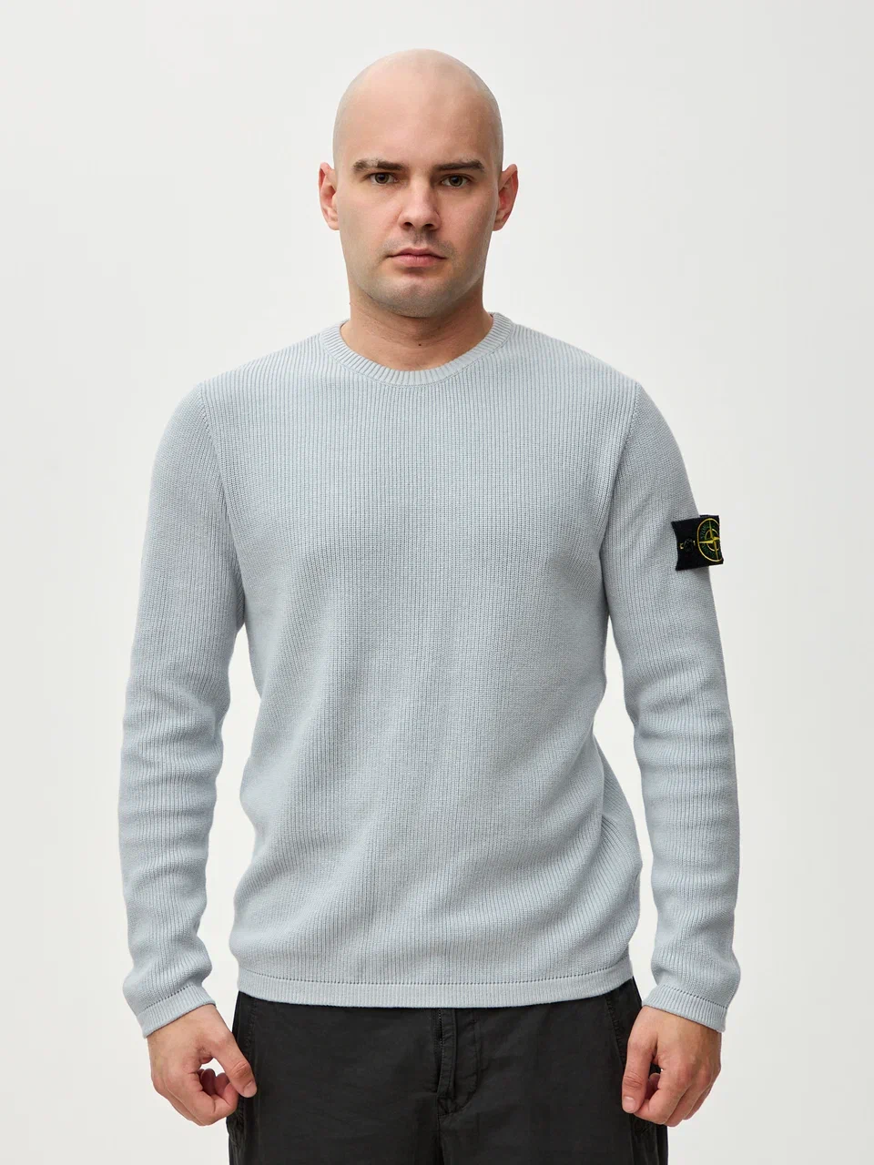 Свитшот-джемпер Stone Island 514D8 светло-серый - цвет Светло-серый